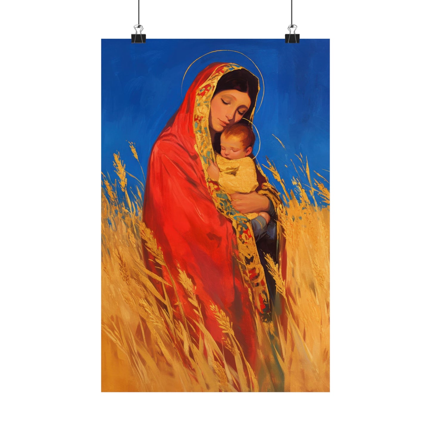 Our Lady of the Harvest - Sanctified Souls Print - Multiple Sizes - Premium Posters - Catholic Art - Christian Home
