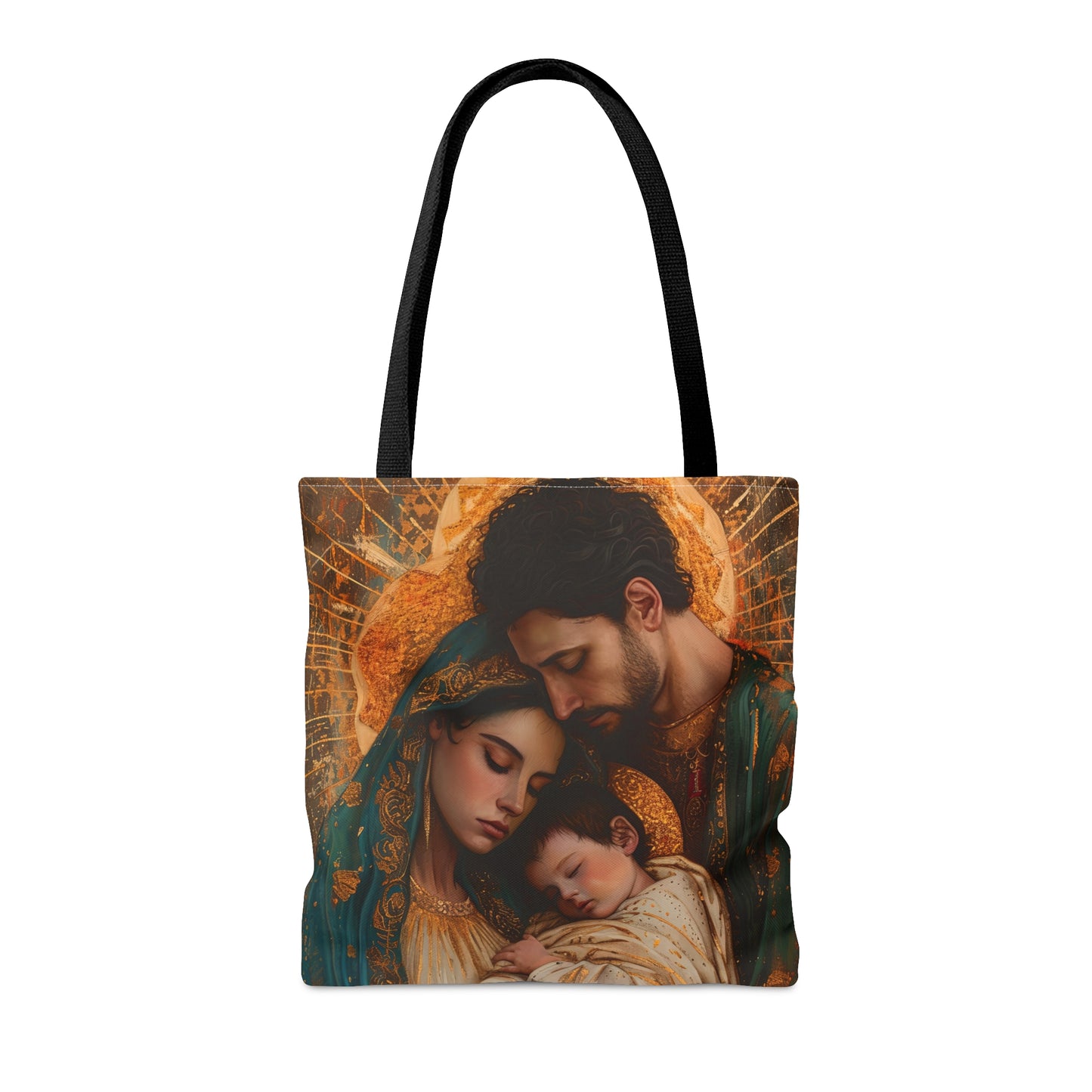 Divine Harmony - The Holy Family Tote Bag - Purse - Three sizes - Large Medium Small Art Bag - Catholic faith carry-all purse - Double Sided