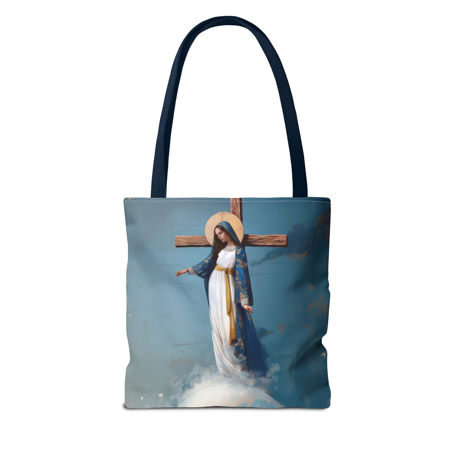 The Lady Of All Nations - Marian Devotion - Mother Mary - Tote Bag - Large Medium Small Faith Art Bag - Re-usable Tote Purse - Double Sided