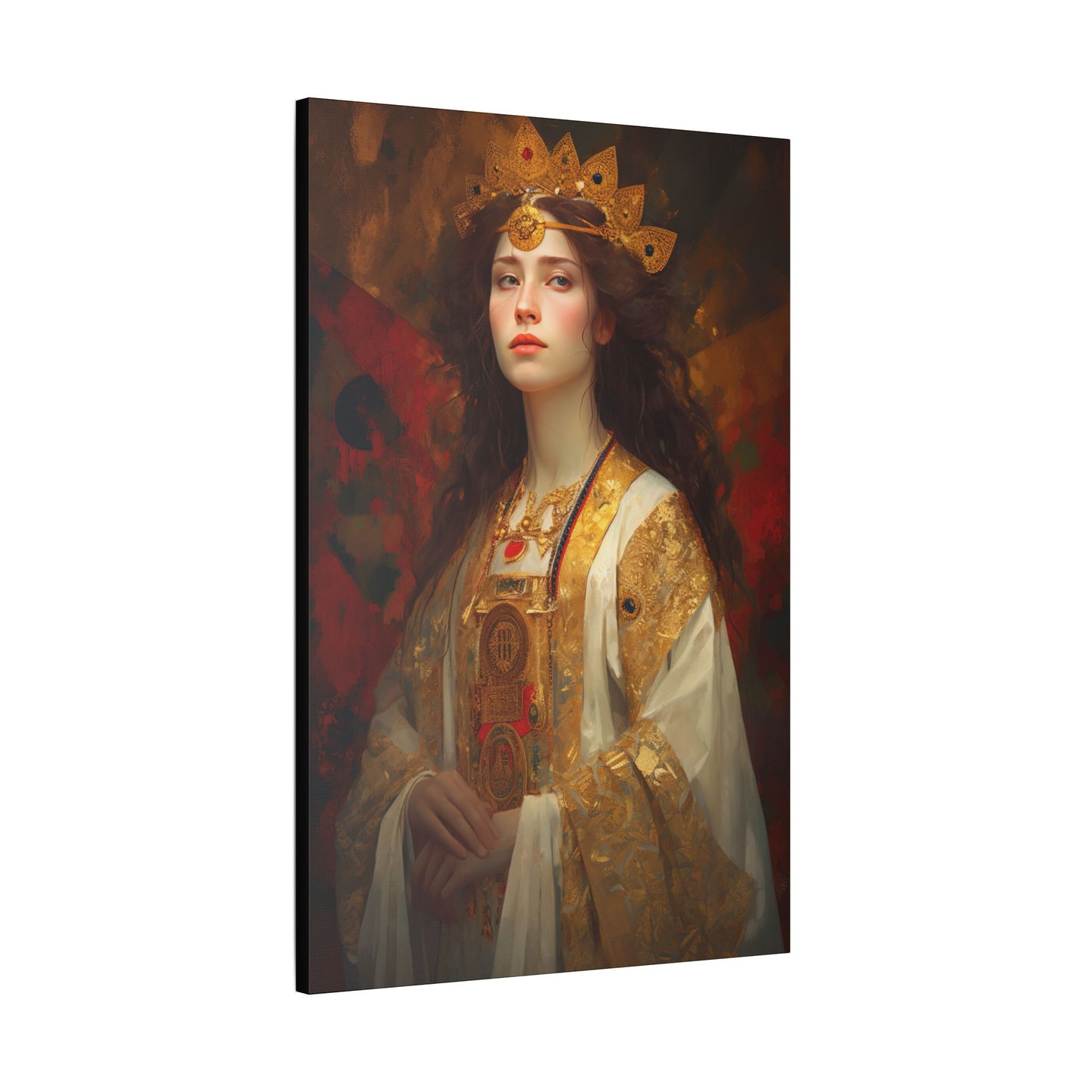 Saint Barbara Canvas Print - Multiple Sizes - Catholic Home art - Museum Wrapped Canvas - Sanctified Souls Print