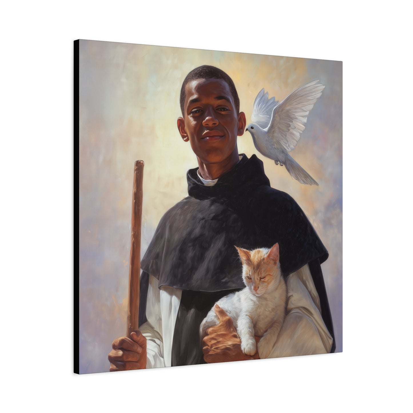 Saint Martin de Porres - Gallery Wrapped Canvas - Print - Religious Art for your Home - Catholic Art