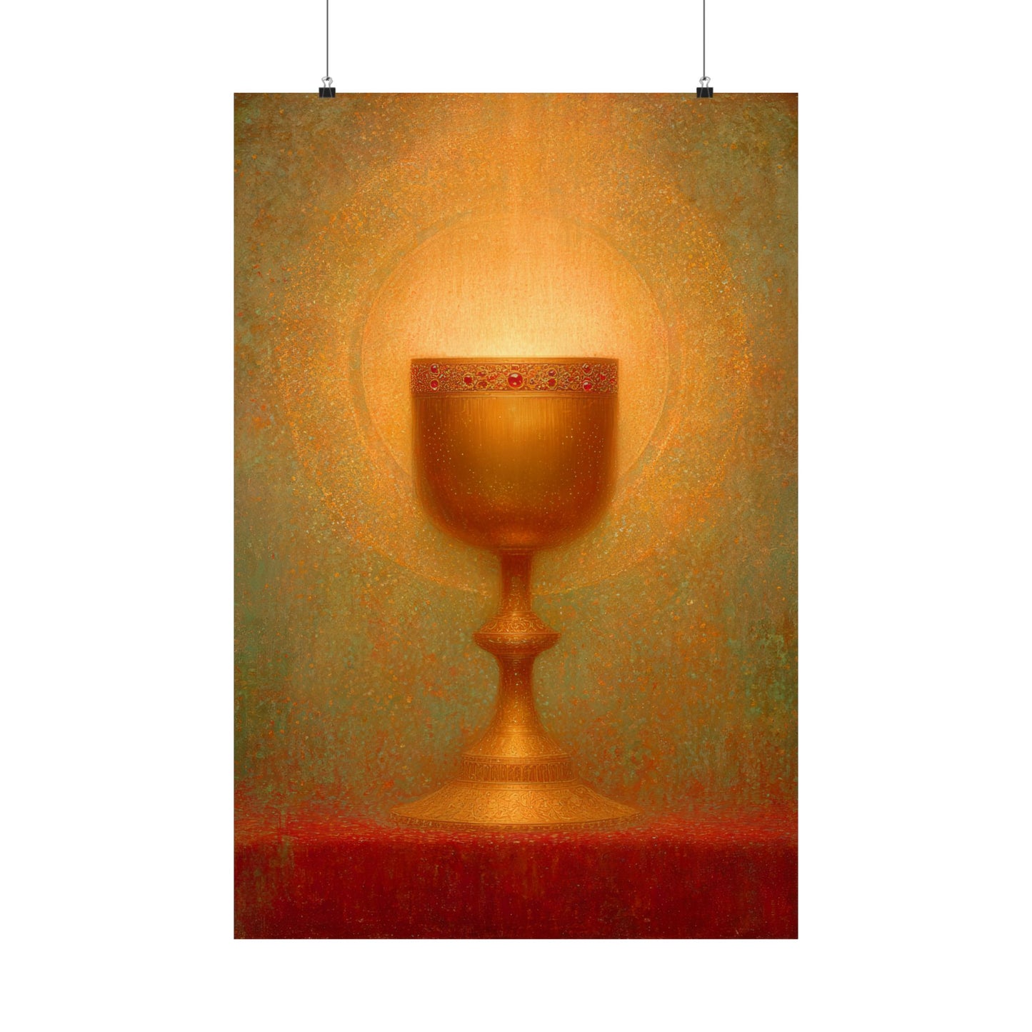 Chalice of the Lamb, Light of the World - The Holy Grail - Sanctified Souls Print - Multiple Sizes - Premium Matte Vertical Posters