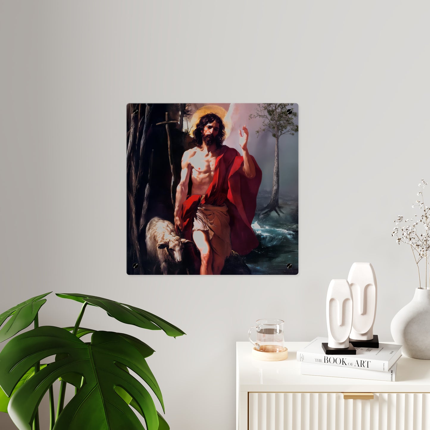 Saint John the Baptist  Wall Art Panel - Ready to Hang Acrylic Print - Catholic Saint Art - Patron Saint Print - No Frame needed