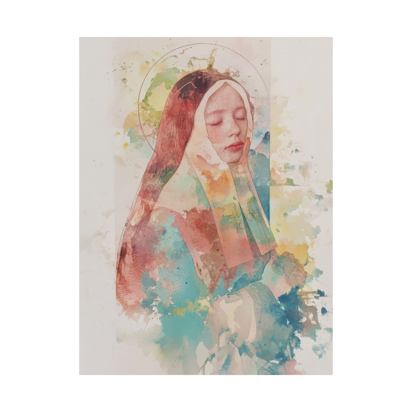 Saint Bernadette  - Sanctified Souls Print - Multiple Sizes - Premium Matte Vertical Posters - Catholic