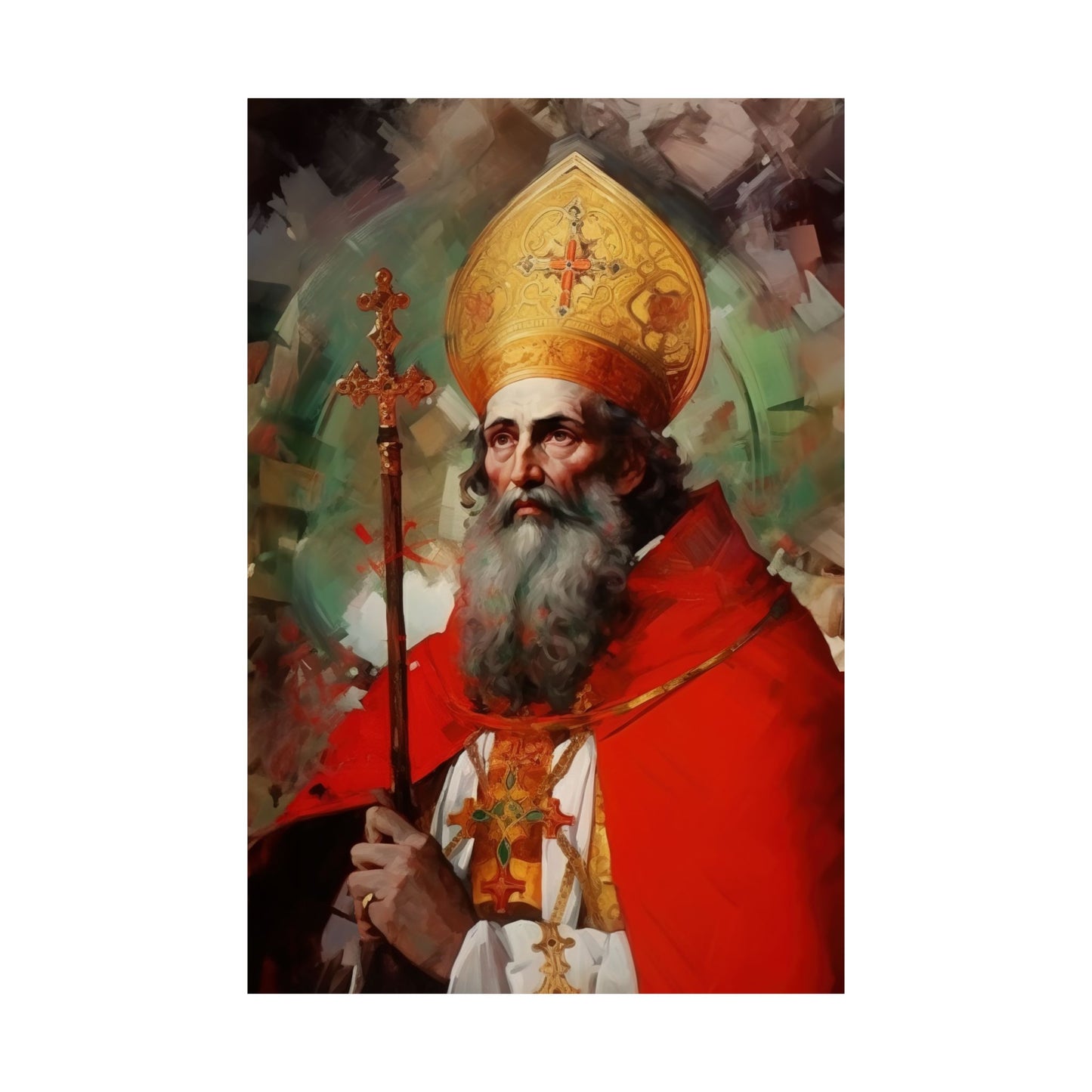 Saint Eusebius of Vercelli - Sanctified Souls Print - Multiple Sizes - Premium Matte Vertical Posters