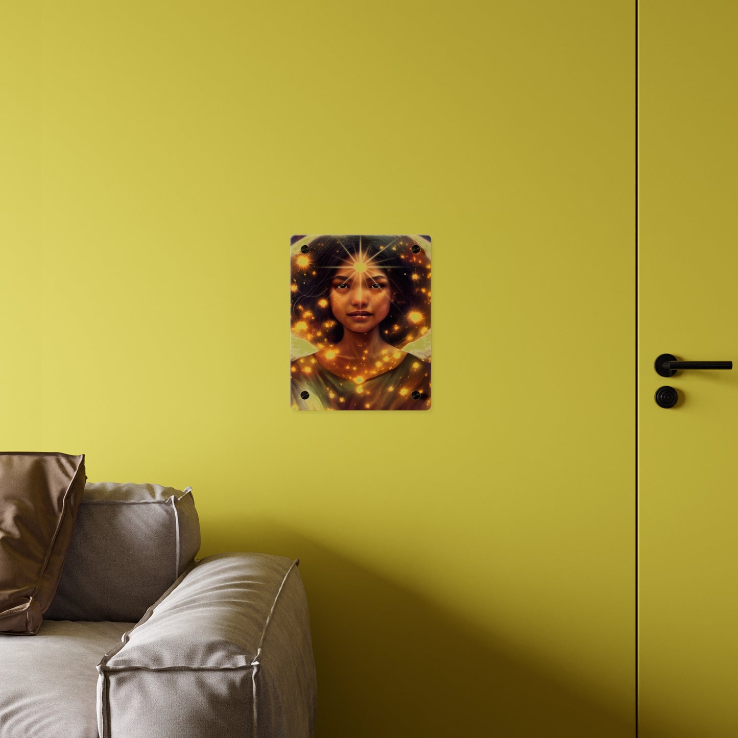 Uriel Acrylic Wall Art Panel - Ready to Hang Acrylic Print - Guardian Angel Art - Divine Magic Angel Oracle Art - Spiritual based work