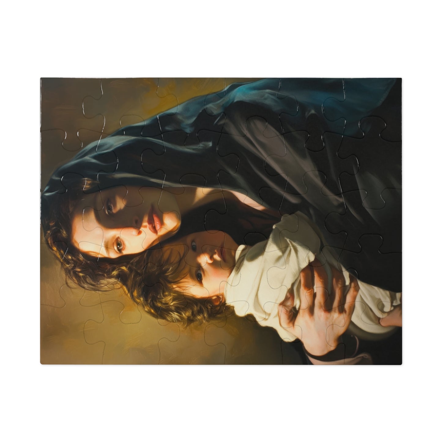 A mother's Gentle Embrace - Mary and The Christ Child - Puzzle and Keepsake Tin - Religious (30, 110, 252, 500,1000) - Catholic Families