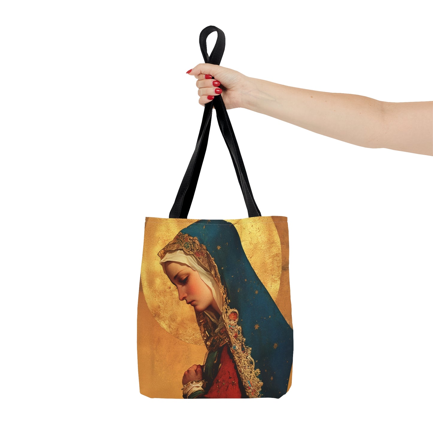 Our Lady of Mercy / Our Lady of Ransom - Tote Bag - Large Medium Small Faith Art Bag - Bible Study Faith Purse - Double Sided Prayer Tote