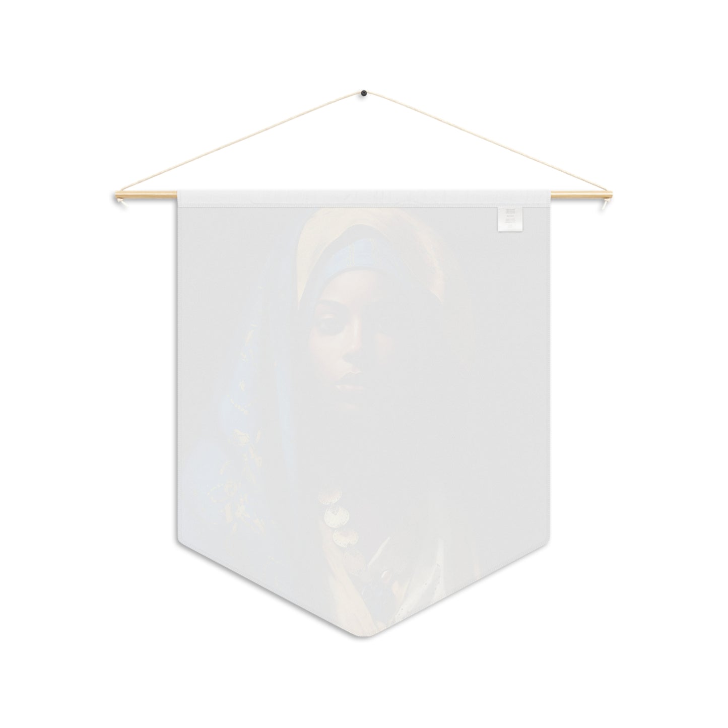 Mary the Blessed Virgin Wall Banner / Wall Hanging - Catholic Home Art - Black Madonna - Virgin Mary - 18" x 21" -