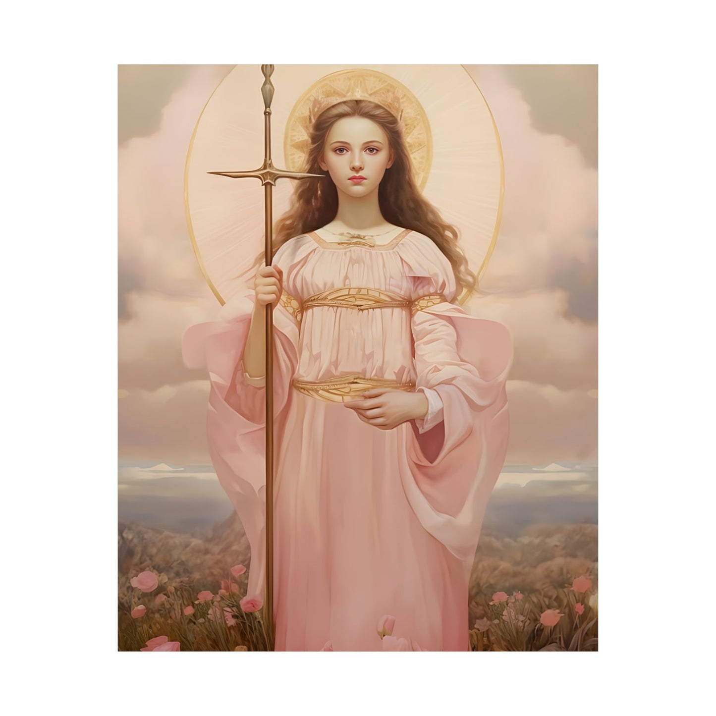 Saint Philomena Print - Sanctified Souls Print - Multiple Sizes - Premium Matte Vertical Posters