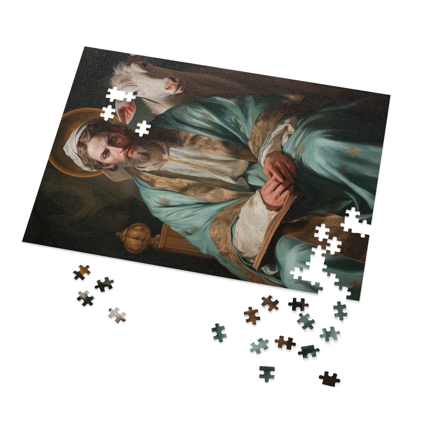 Saint Luke the Evangelist - Puzzle and Keepsake Tin - Jigsaw Puzzle (30, 110, 252, 500,1000-Piece) - Religious Puzzle