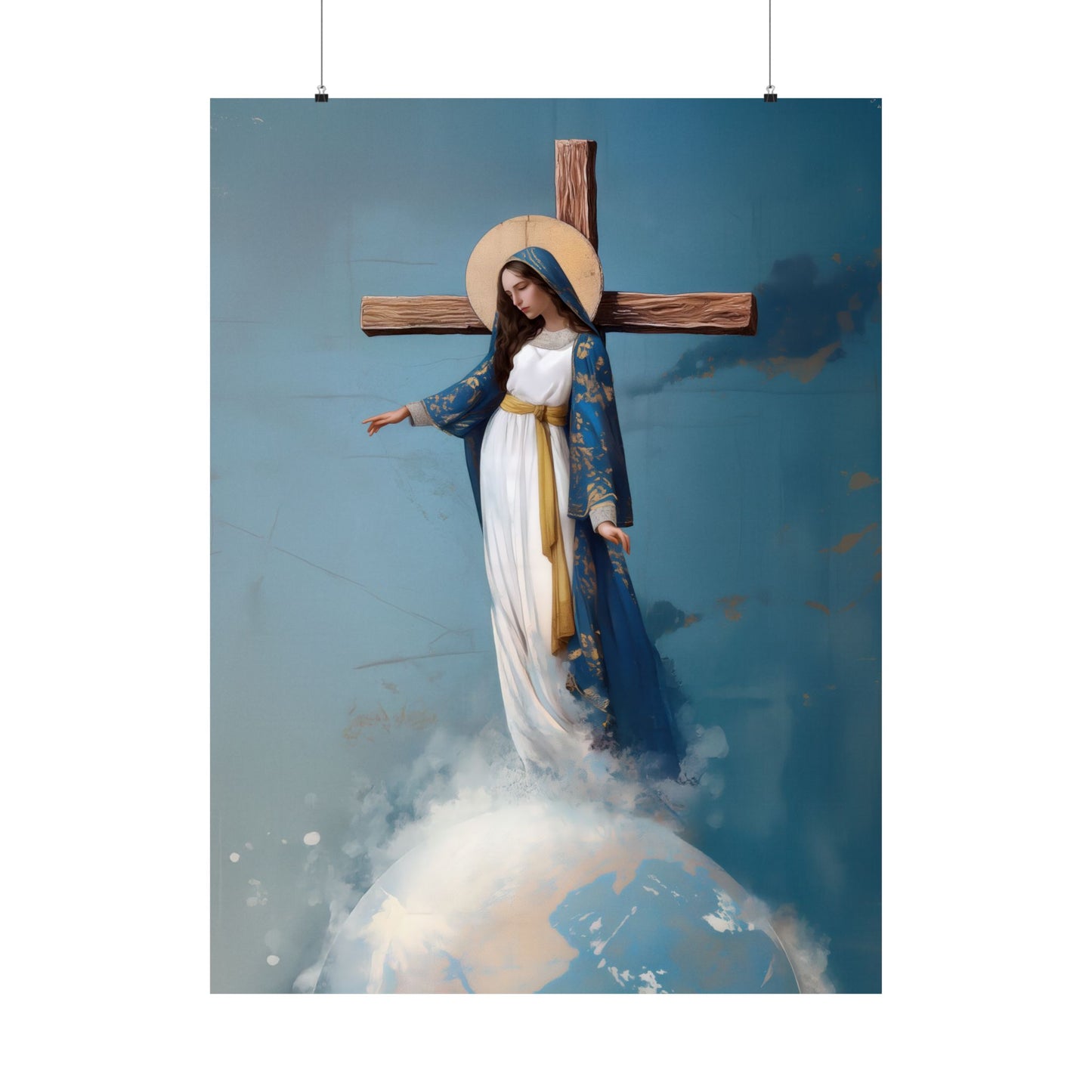The Lady Of All Nations - Marian Devotion - Mother Mary - Sanctified Souls Print - Multiple Sizes - Premium Matte Vertical Posters
