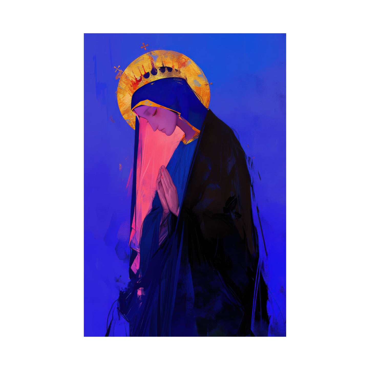 Mary, Mother of God - Blessed Among Women Poster Print - Sanctified Souls Print - Multiple Sizes - Premium Posters - Catholic Art