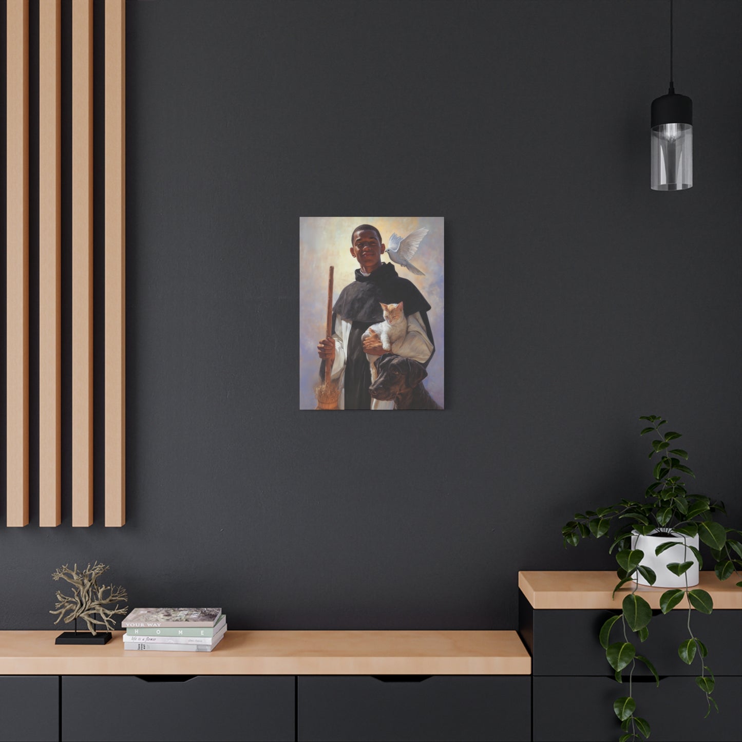 Saint Martin de Porres - Gallery Wrapped Canvas - Print - Religious Art for your Home - Catholic Art