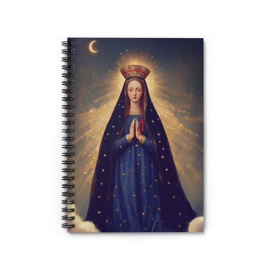 Our Lady of Pontmain - Sanctified Souls Art - Religious Based Notebook - Spiral Notebook - Prayer journal - Mother Mary Art