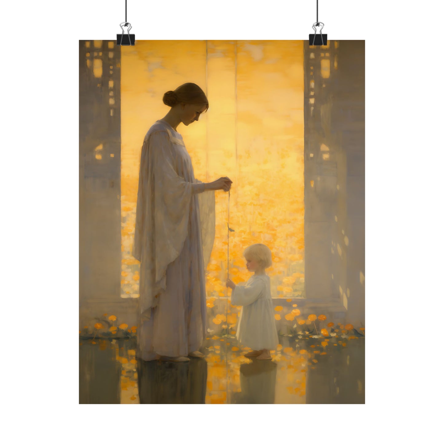Mother of Serenity Print - Sanctified Souls Print - Multiple Sizes - Premium Matte Poster - Mother's Print - Nursery Art - Mother and Child