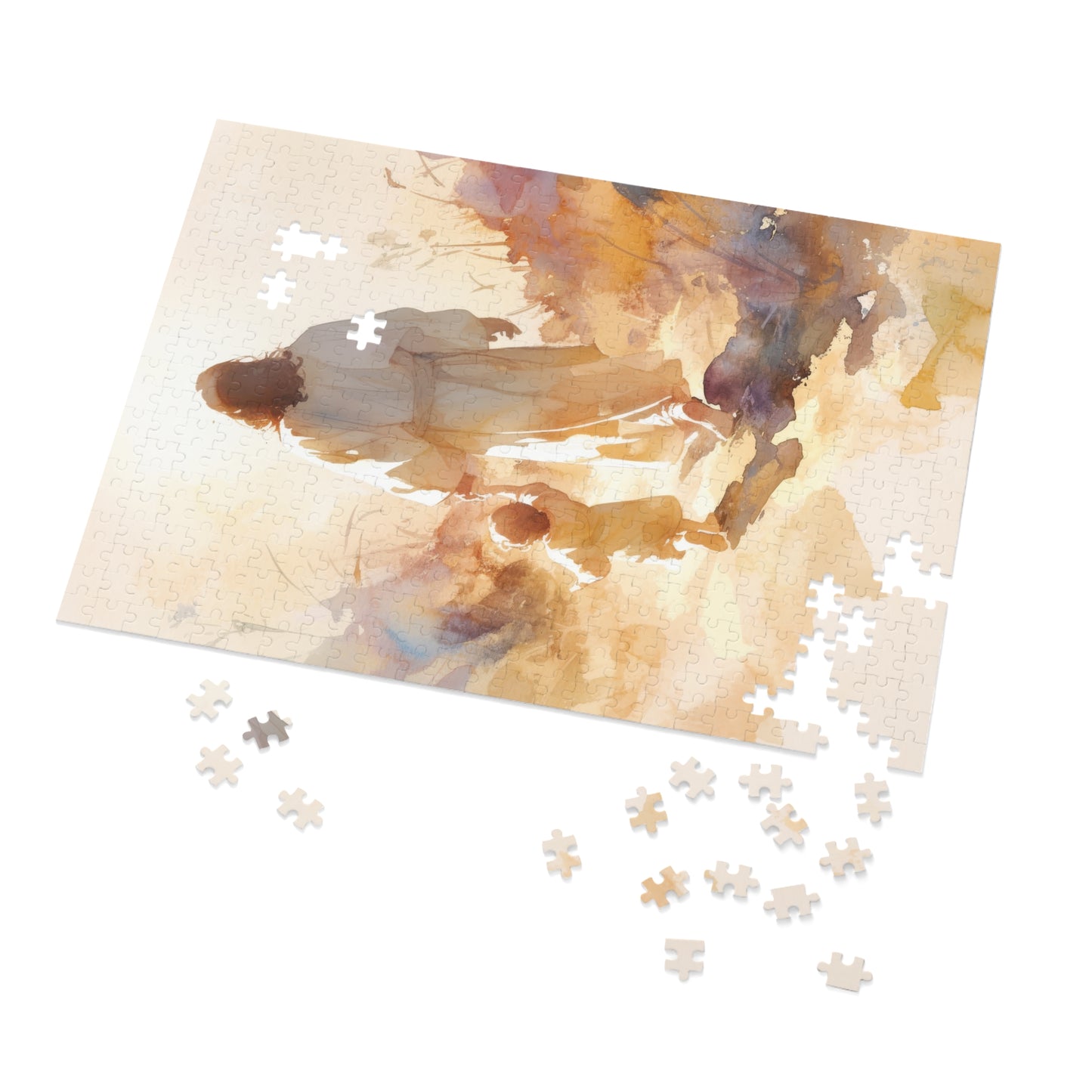 Jesus Guiding a Child in Faith - Christ and Child - Puzzle and Keepsake Tin - Religious (30, 110, 252, 500,1000) - Religious Puzzle