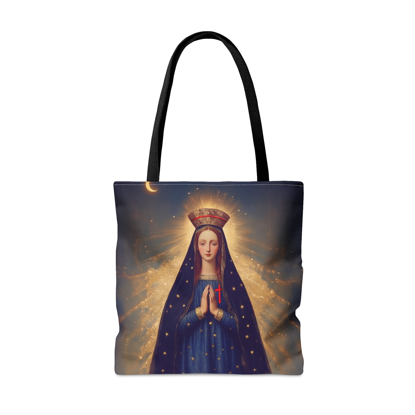 Our Lady of Pontmain - Tote Bag - Large Medium Small Faith Art Bag - Bible Study Faith Purse - Double Sided Prayer Tote - Catholic Saint
