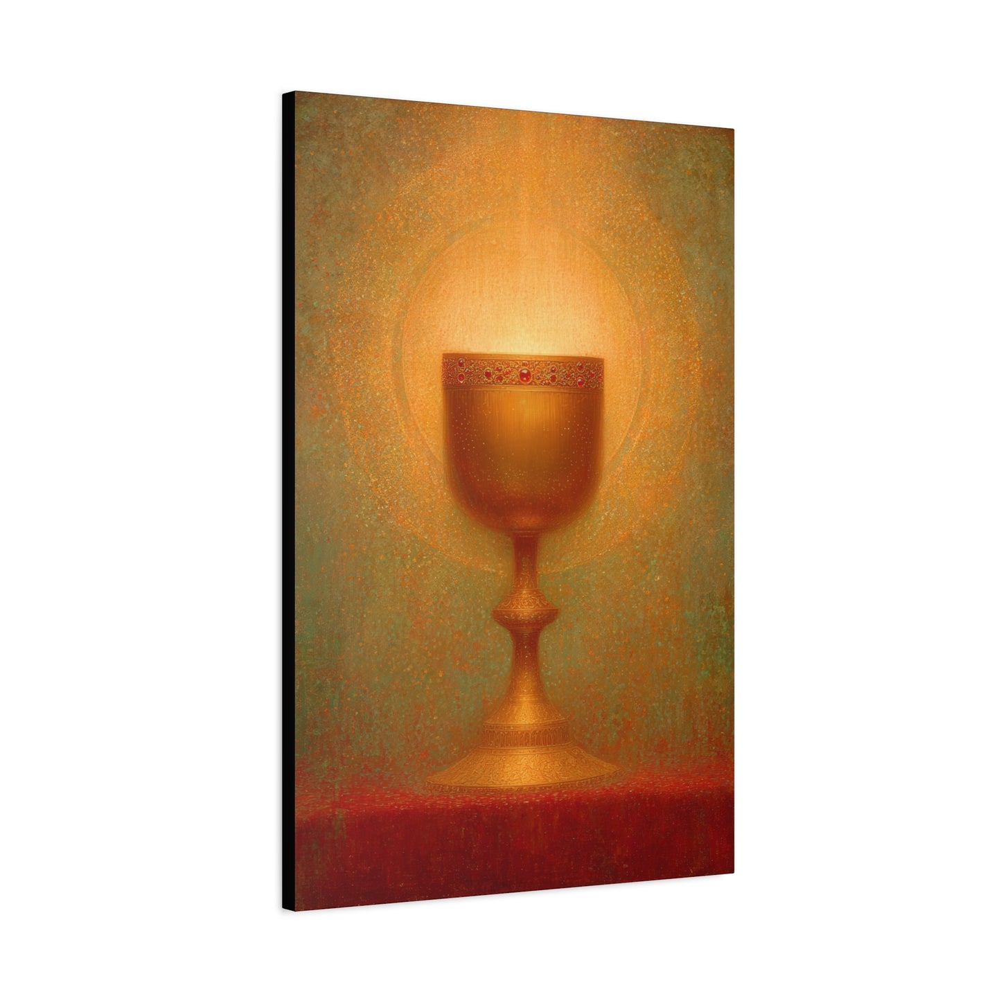 Chalice of the Lamb, Light of the World - The Holy Grail - Gallery Wrapped Canvas - Print - Religious Art for your Home - Catholic Art