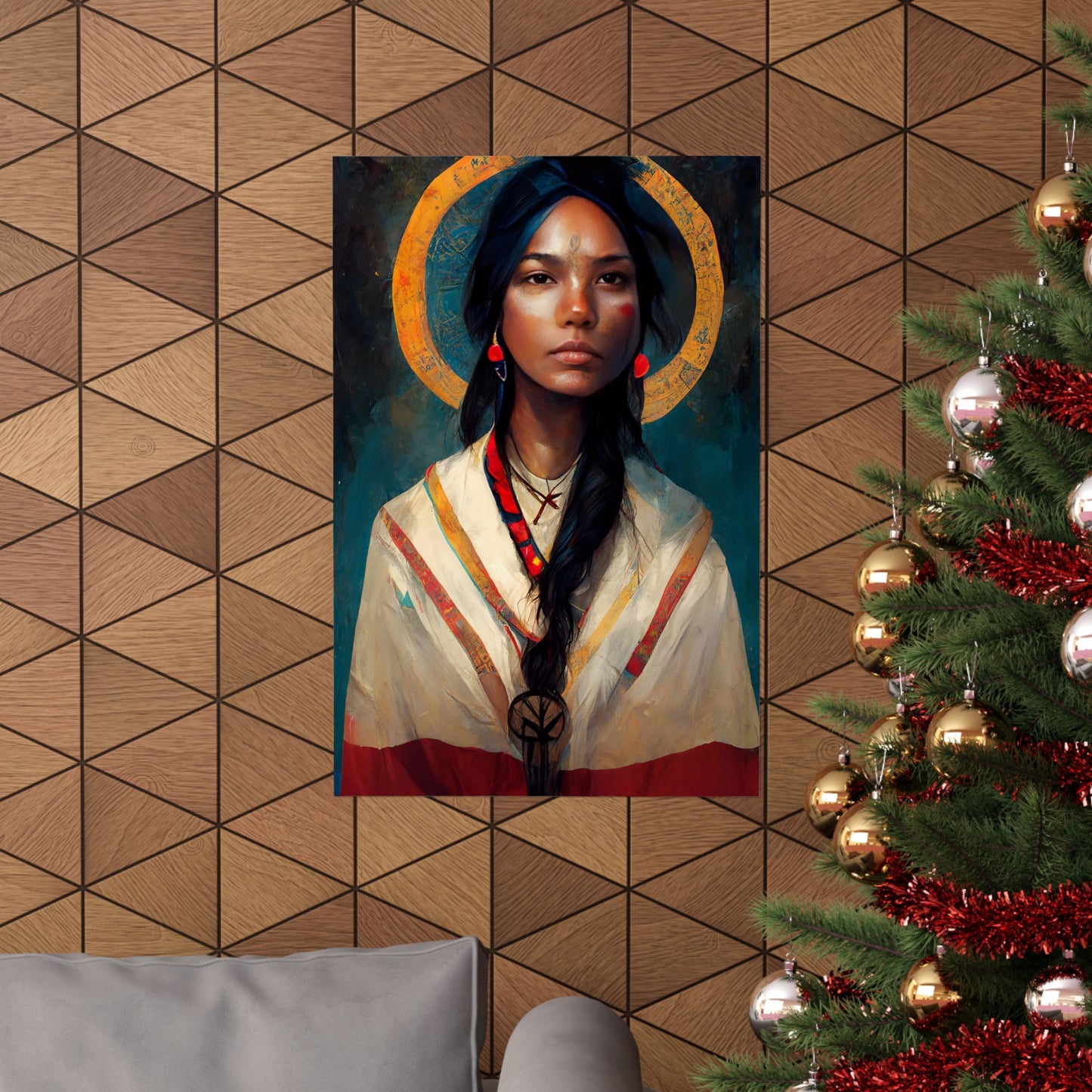 Saint Kateri Tekakwitha - Sanctified Souls Print - Multiple Sizes - Premium Matte Vertical Posters