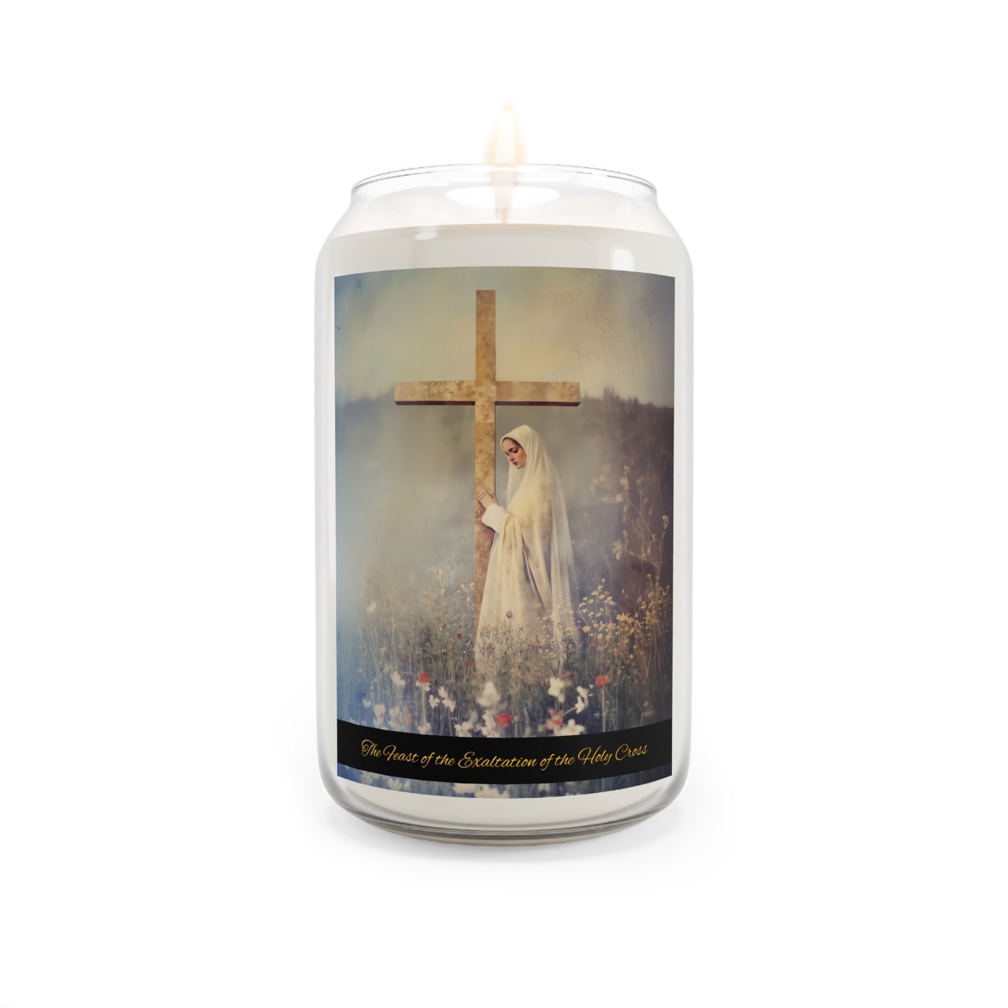 The Feast of the Exaltation of the Holy Cross - Scented Prayer Candle, 13.75oz -  Candle - Catholic Art - prayer room Scented Candle