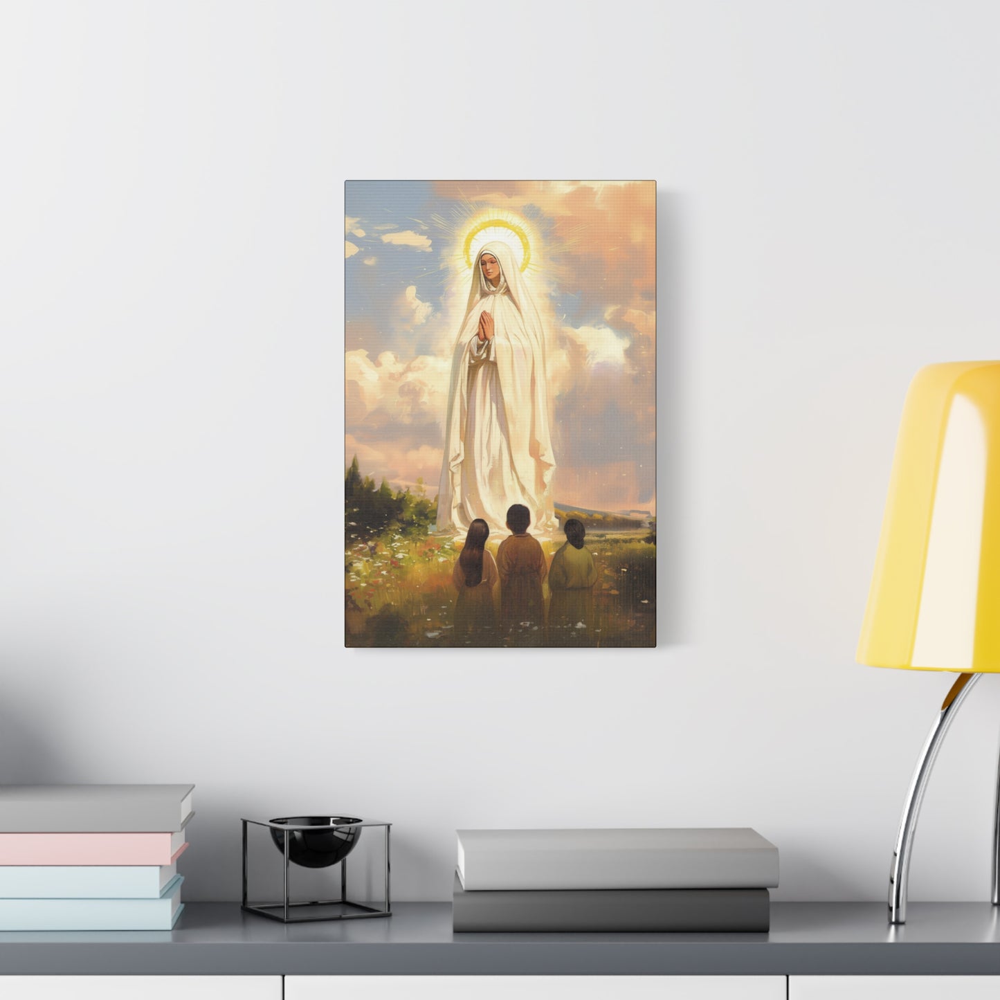 Our Lady of Fátima - Gallery Wrapped Canvas - Print - Religious Art for your Home - Catholic art print - prayer room art