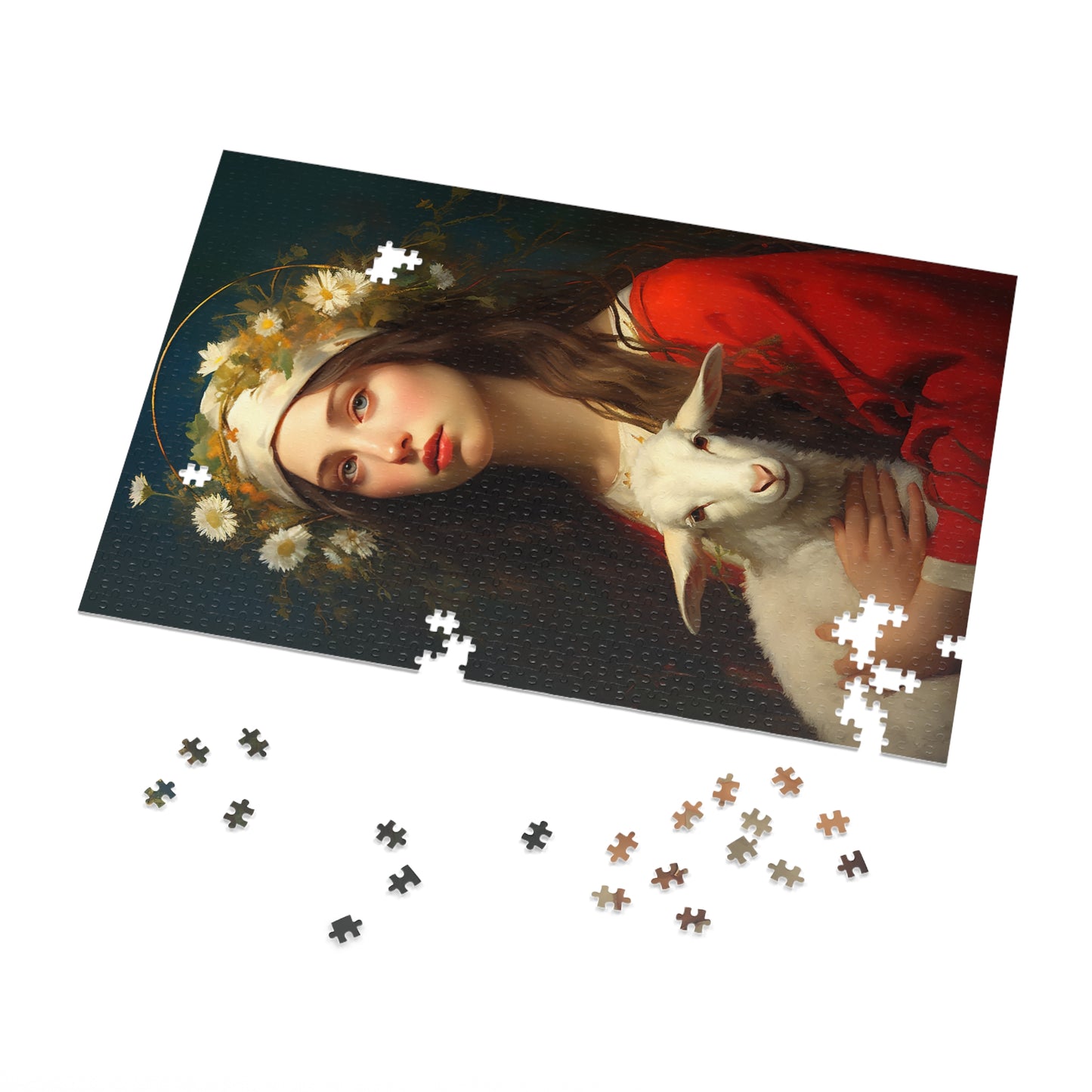 Saint Agnes - Puzzle and Keepsake Tin - Religious Jigsaw Puzzle (30, 110, 252, 500,1000-Piece) - Religious Puzzle