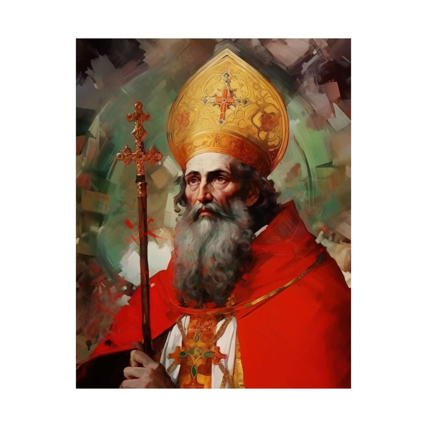 Saint Eusebius of Vercelli - Sanctified Souls Print - Multiple Sizes - Premium Matte Vertical Posters