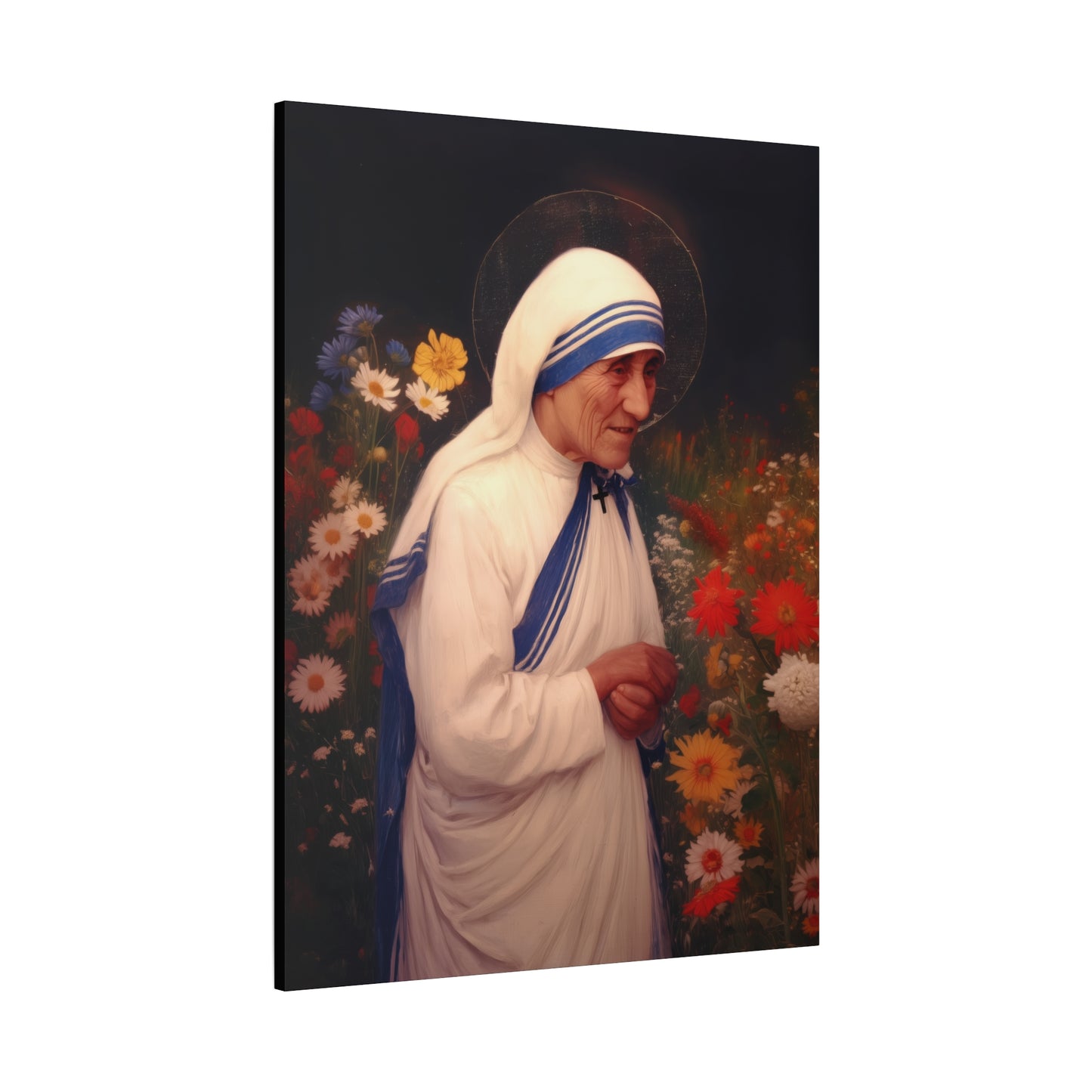 Saint Teresa of Calcutta -  Museum Wrapped Canvas - Sanctified Souls Print - Religious Art for your Home - Catholic Patron Saint Art