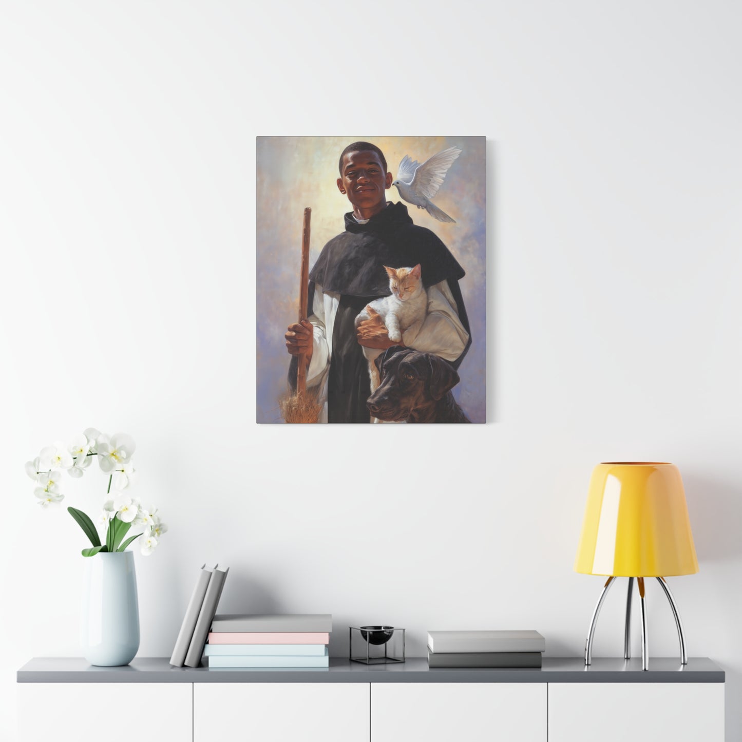 Saint Martin de Porres - Gallery Wrapped Canvas - Print - Religious Art for your Home - Catholic Art