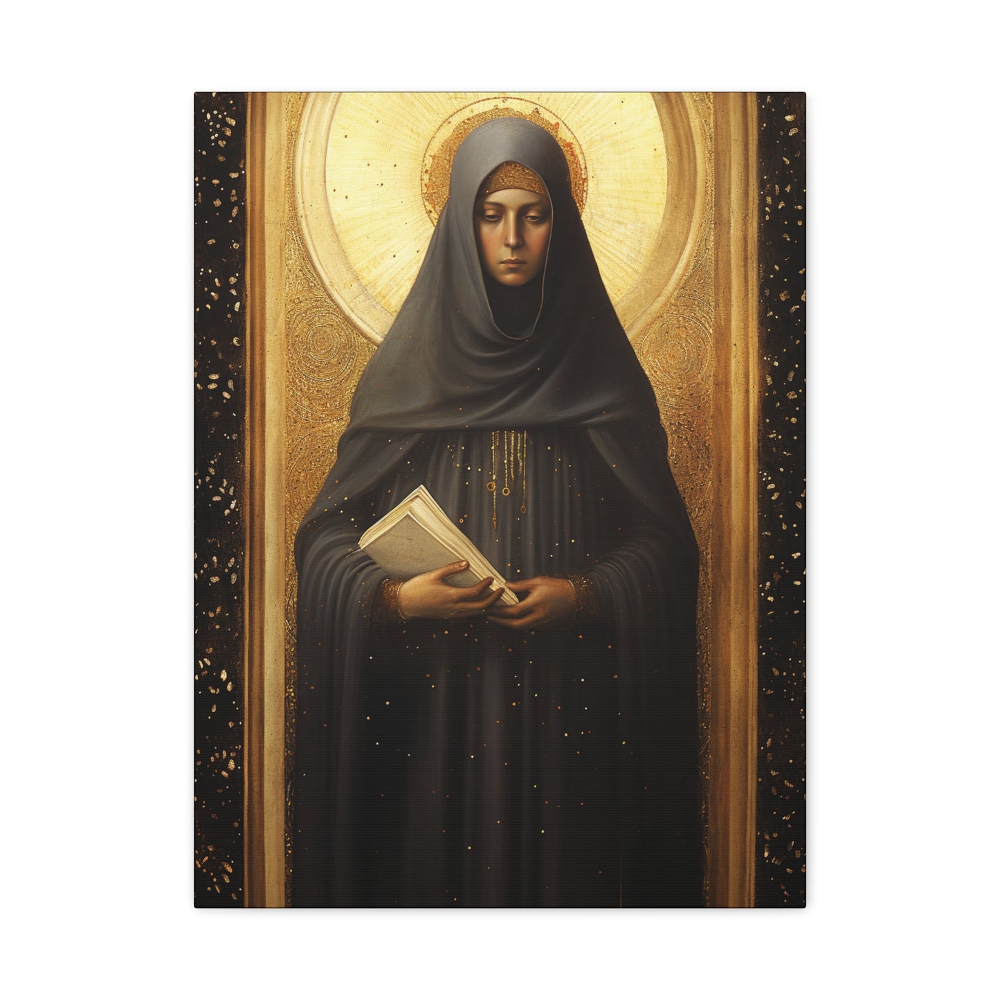 Saint Monica of Hippo - Museum Wrapped Canvas - Sanctified Souls Print - Religious Art for your Home