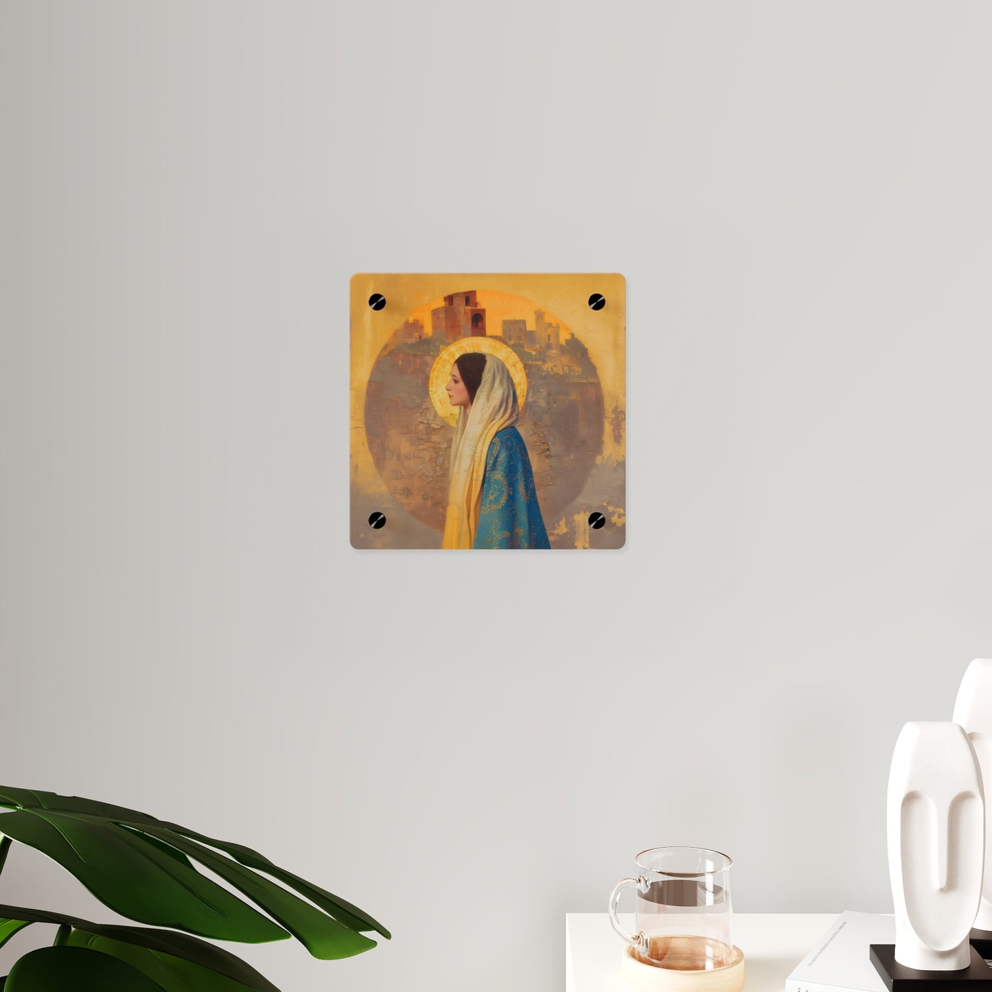Mary of Nazareth - Mother Mary - Marian Title - Virgin Mary - Wall Art Panel - Ready to Hang Acrylic Print - Saint Art - Catholic Art
