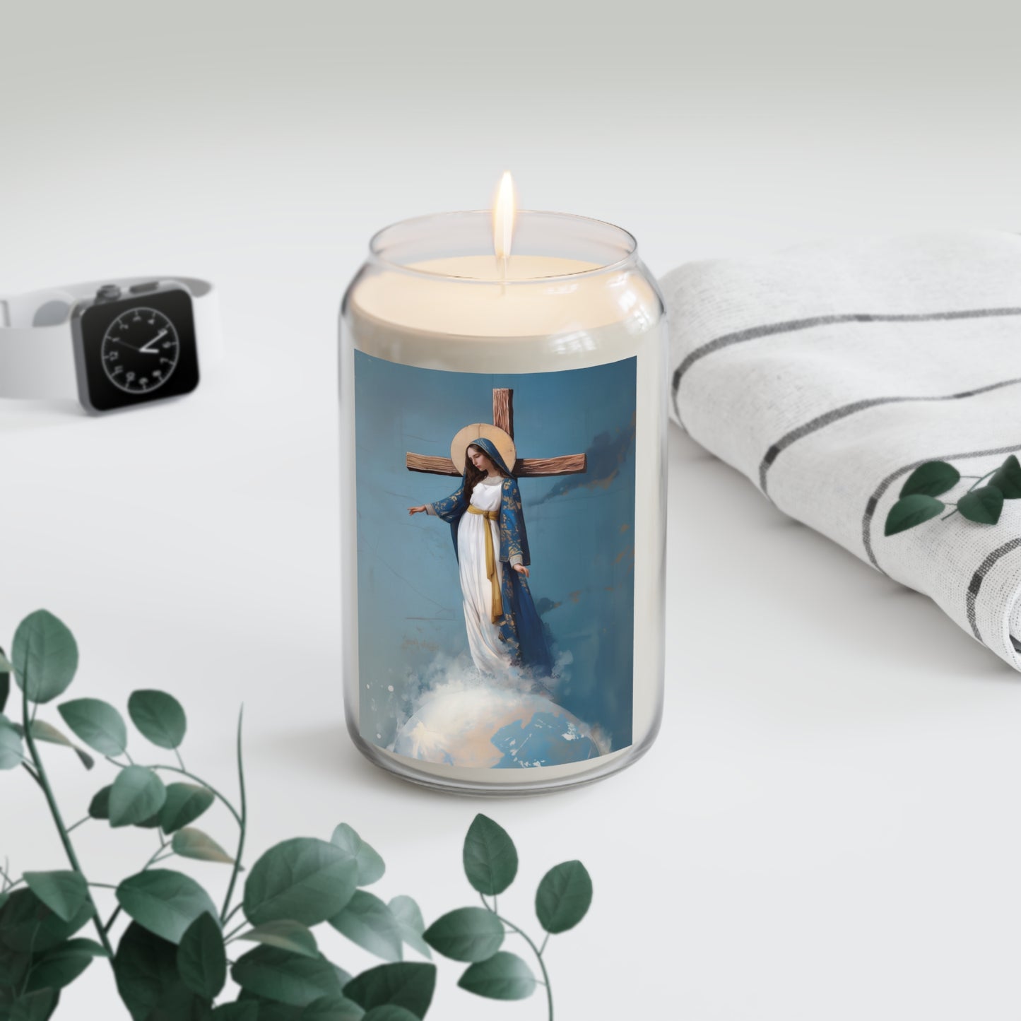 The Lady Of All Nations - Marian Devotion - Mother Mary - Scented Prayer Candle, 13.75oz - Tall Size - Religious Prayer Candle
