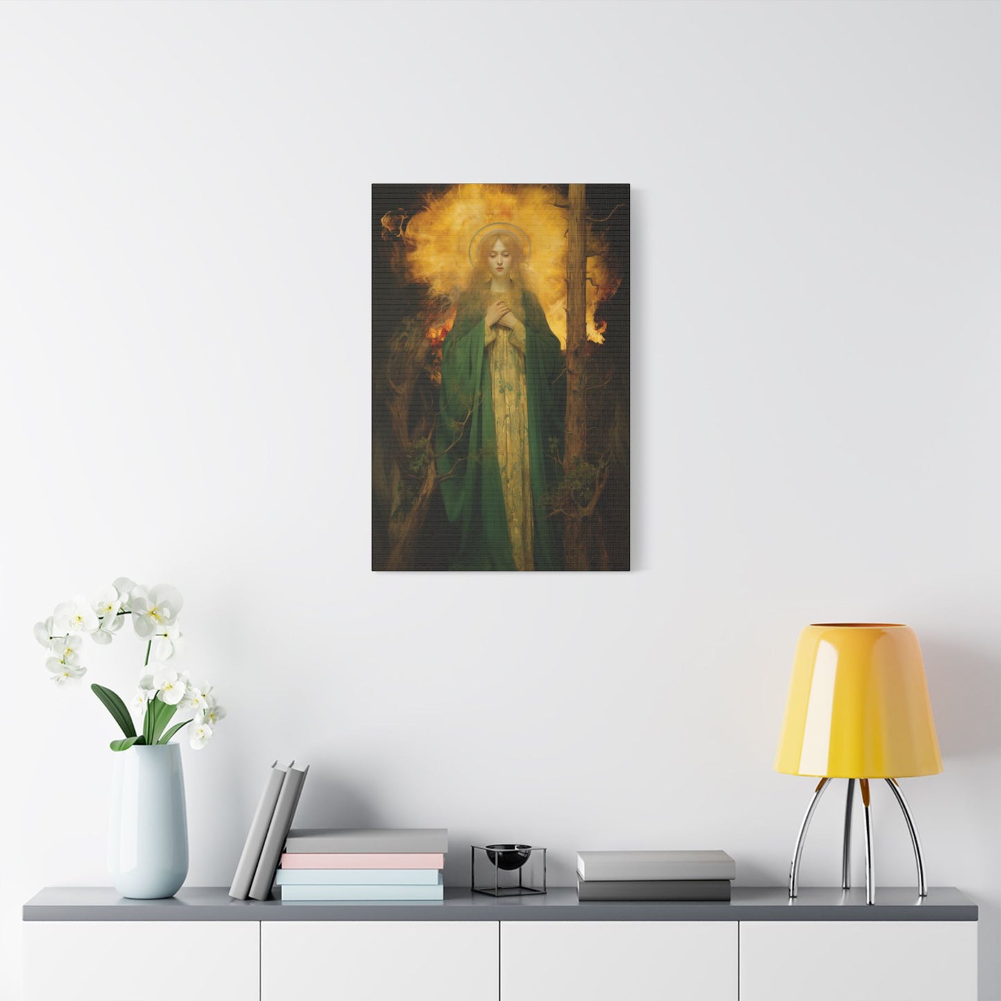 Saint Afra Canvas Print - Multiple Sizes - Catholic Home art - Museum Wrapped Canvas - Sanctified Souls Print