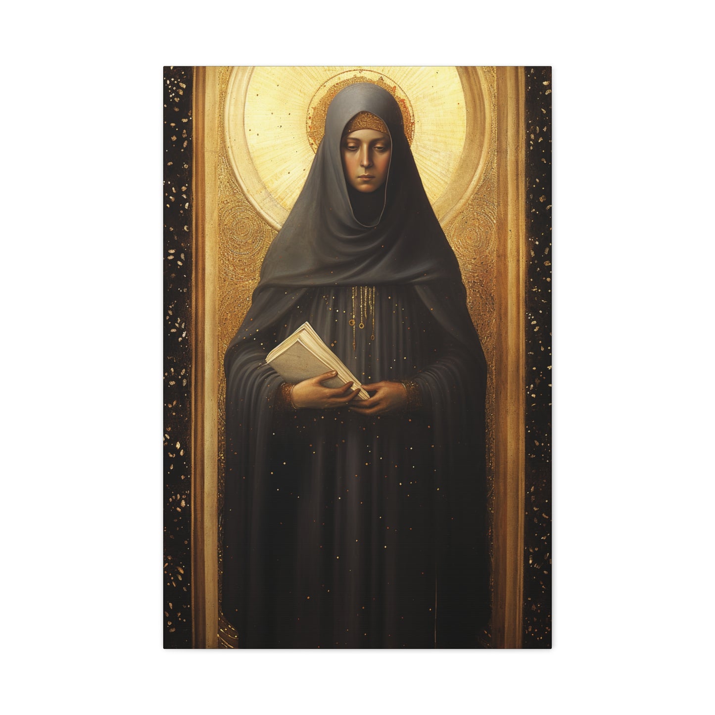 Saint Monica of Hippo - Museum Wrapped Canvas - Sanctified Souls Print - Religious Art for your Home