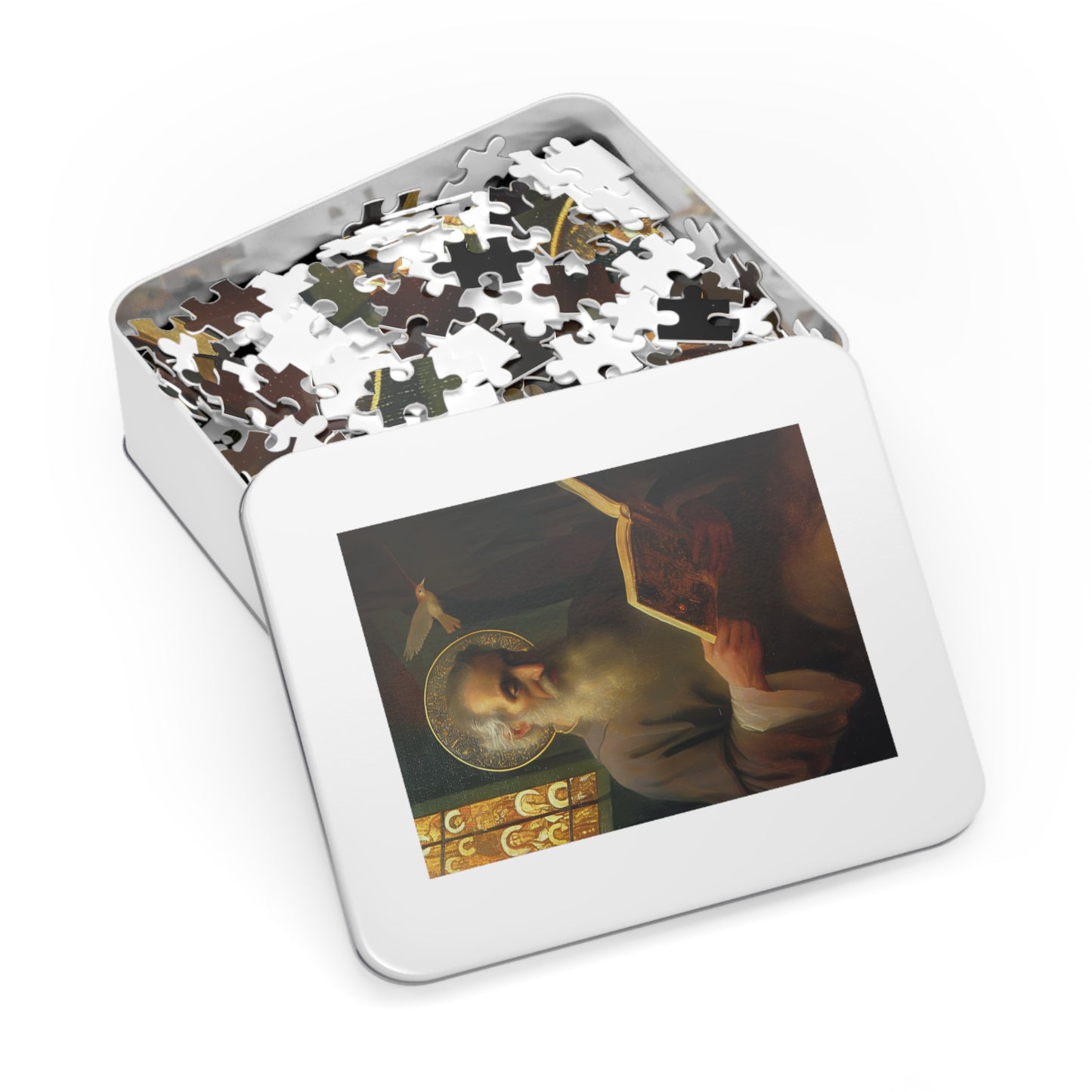 Saint Issac of Armenia - Puzzle and Keepsake Tin - Religious (30, 110, 252, 500,1000) - Religious Puzzle - Gifts for Catholic Families