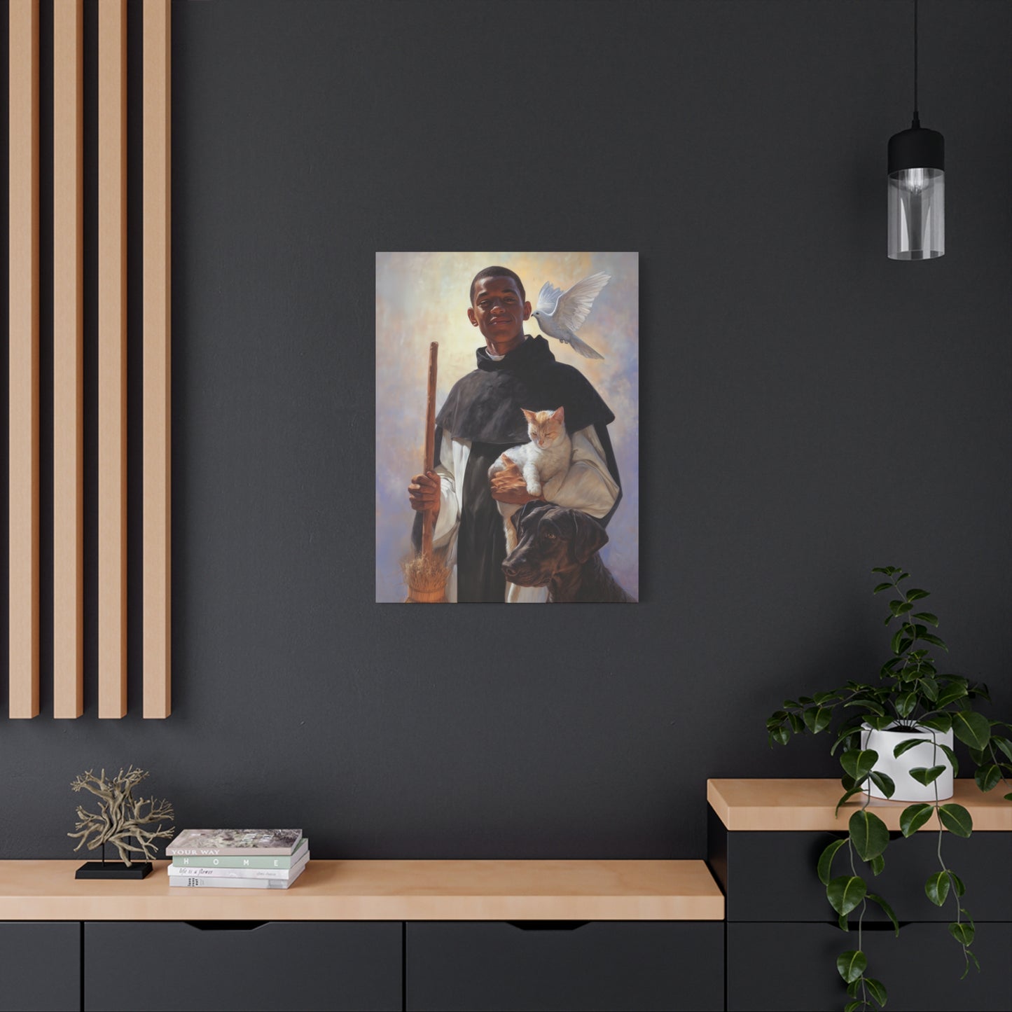 Saint Martin de Porres - Gallery Wrapped Canvas - Print - Religious Art for your Home - Catholic Art
