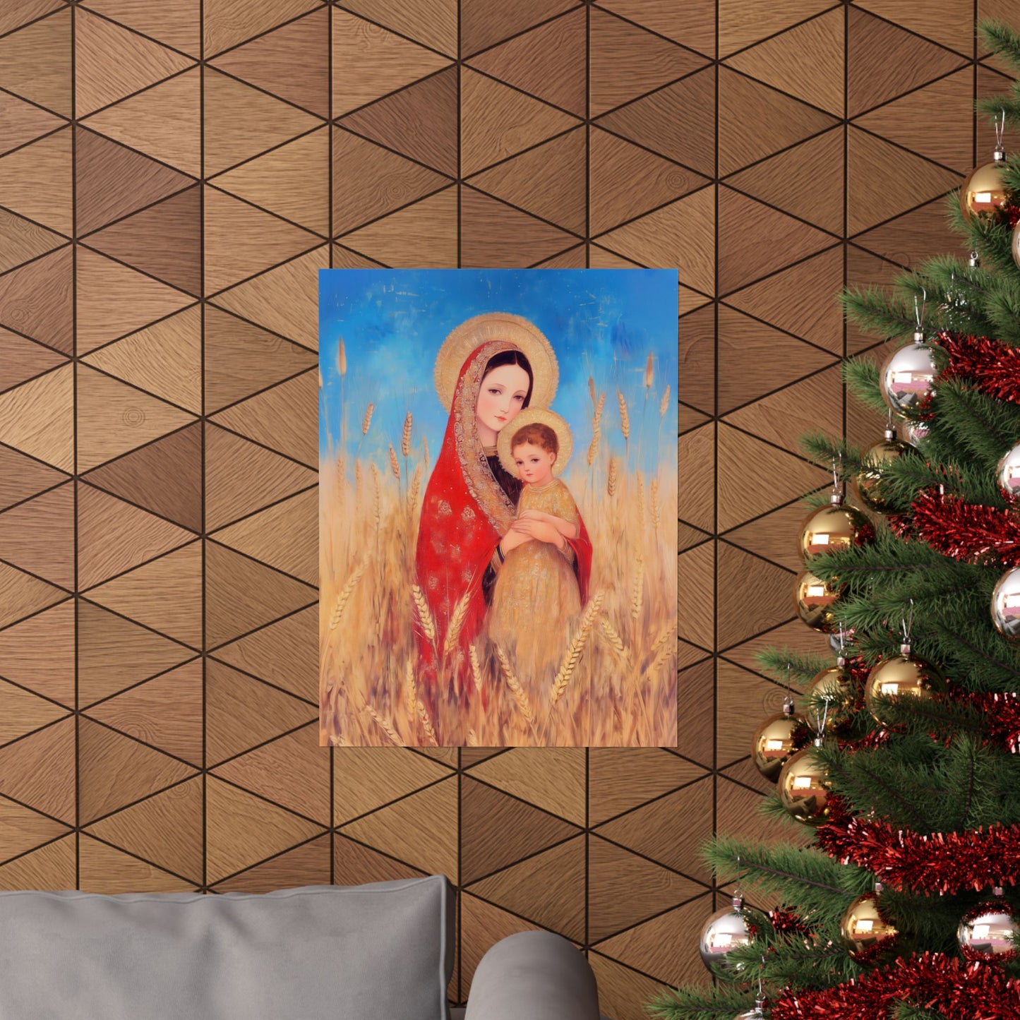 Our Lady of the Harvest - Sanctified Souls Print - Multiple Sizes - Premium Posters - Catholic Art - Christian Home