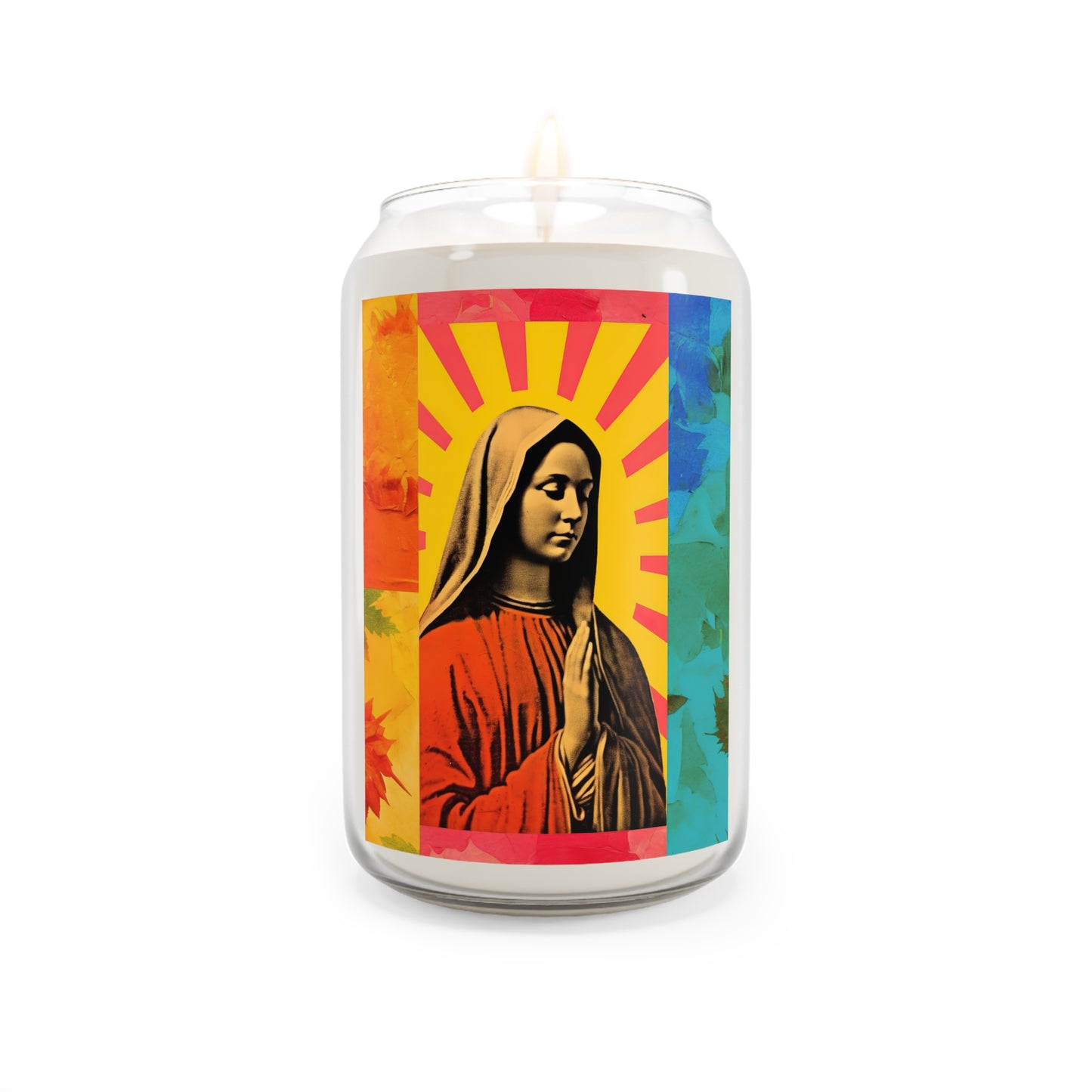 Radiant Mary : Mary in Art  - Scented Prayer Candle, 13.75oz - Tall Size - Religious Prayer Candle - Catholic Art - Religious Gift