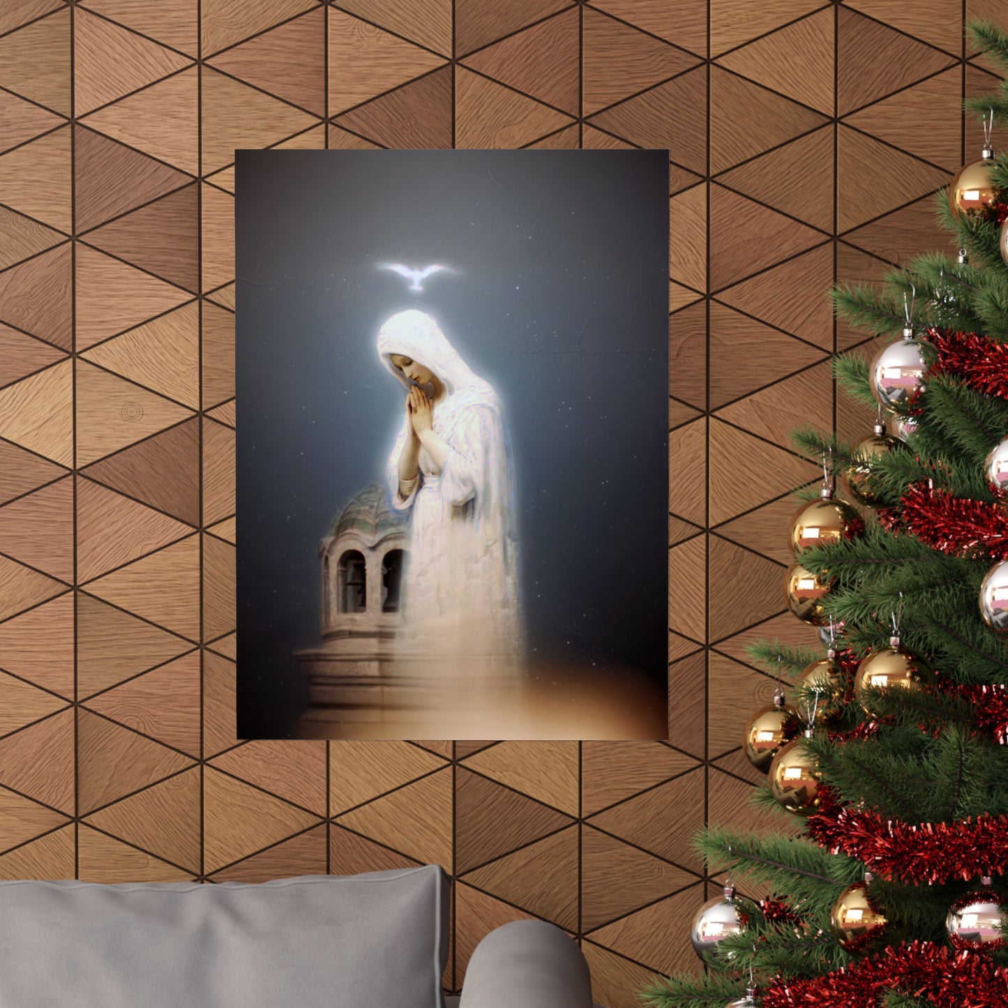 Our Lady of Zeitoun - Mother Mary Print - Marian Art - Sanctified Souls Print - Multiple Sizes - Premium Vertical Posters