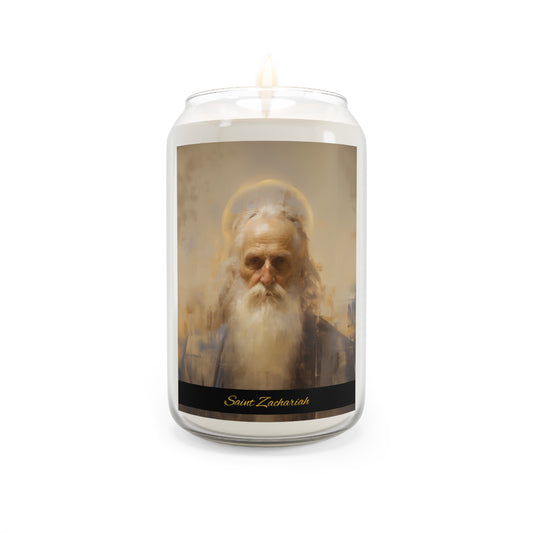 Saint Zachariah - Scented Prayer Candle, 13.75oz -  Candle - Catholic Art - prayer room Scented Candle - Religious Saint Art
