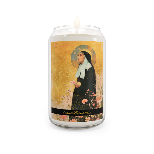 Saint Bernadette - Scented Prayer Candle, 13.75oz - Tall Size - Religious Prayer Candle - Catholic Art
