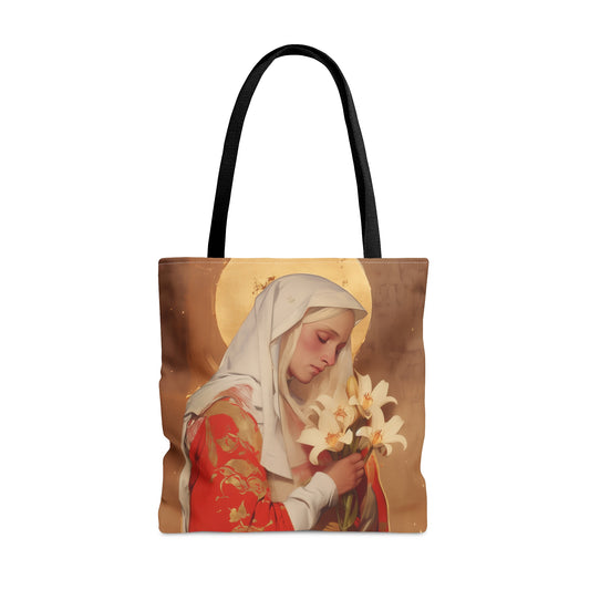 Saint Faith of Agen - Tote Bag - Large Medium Small Faith Art Bag - Catholic Faith Purse