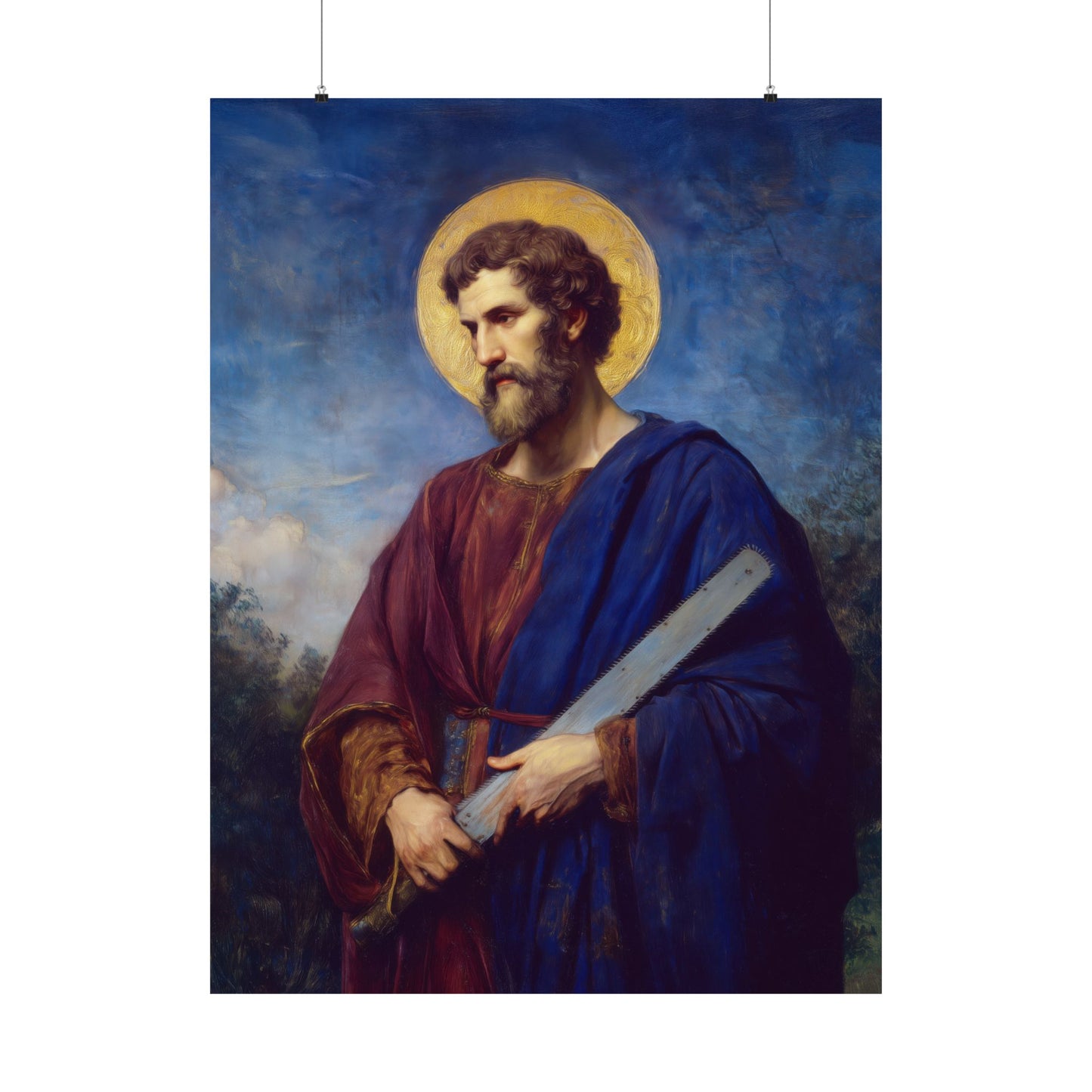 Saint Simon the Apostle  - Sanctified Souls Print - Multiple Sizes - Premium Matte Vertical Posters
