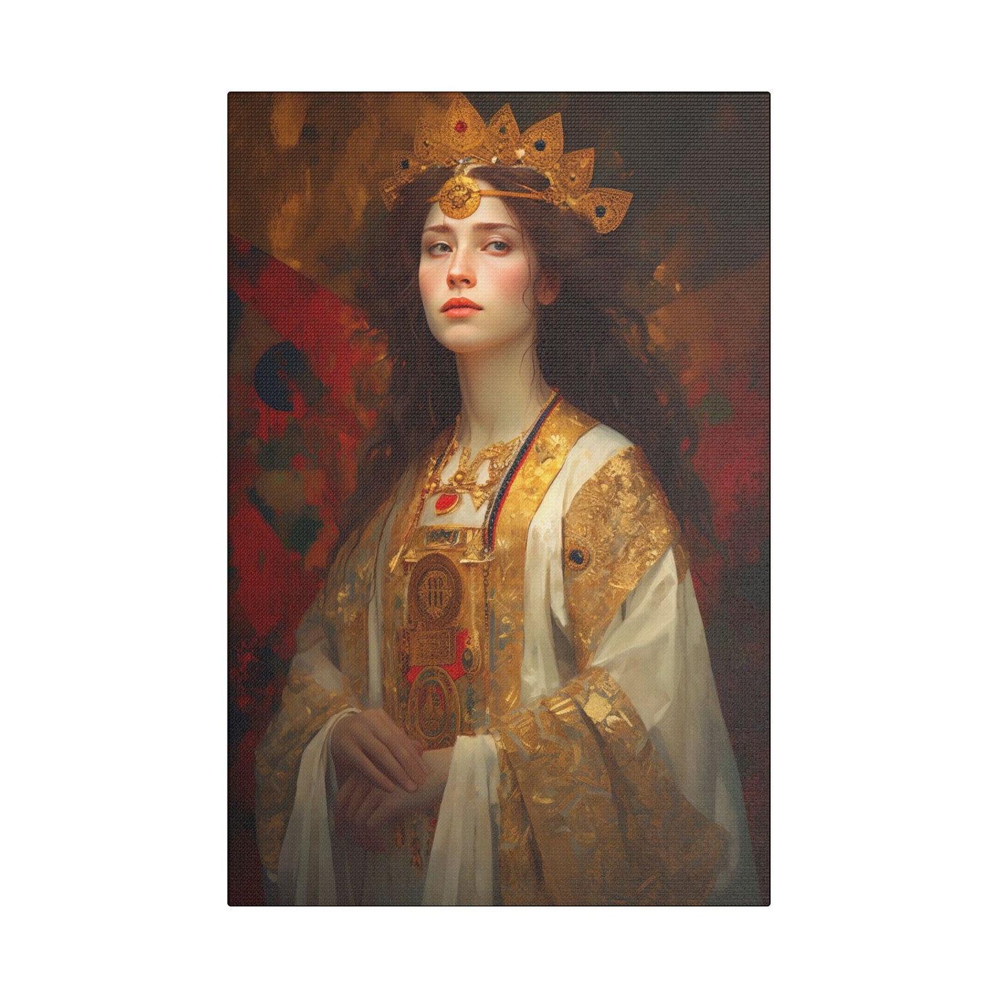 Saint Barbara Canvas Print - Multiple Sizes - Catholic Home art - Museum Wrapped Canvas - Sanctified Souls Print
