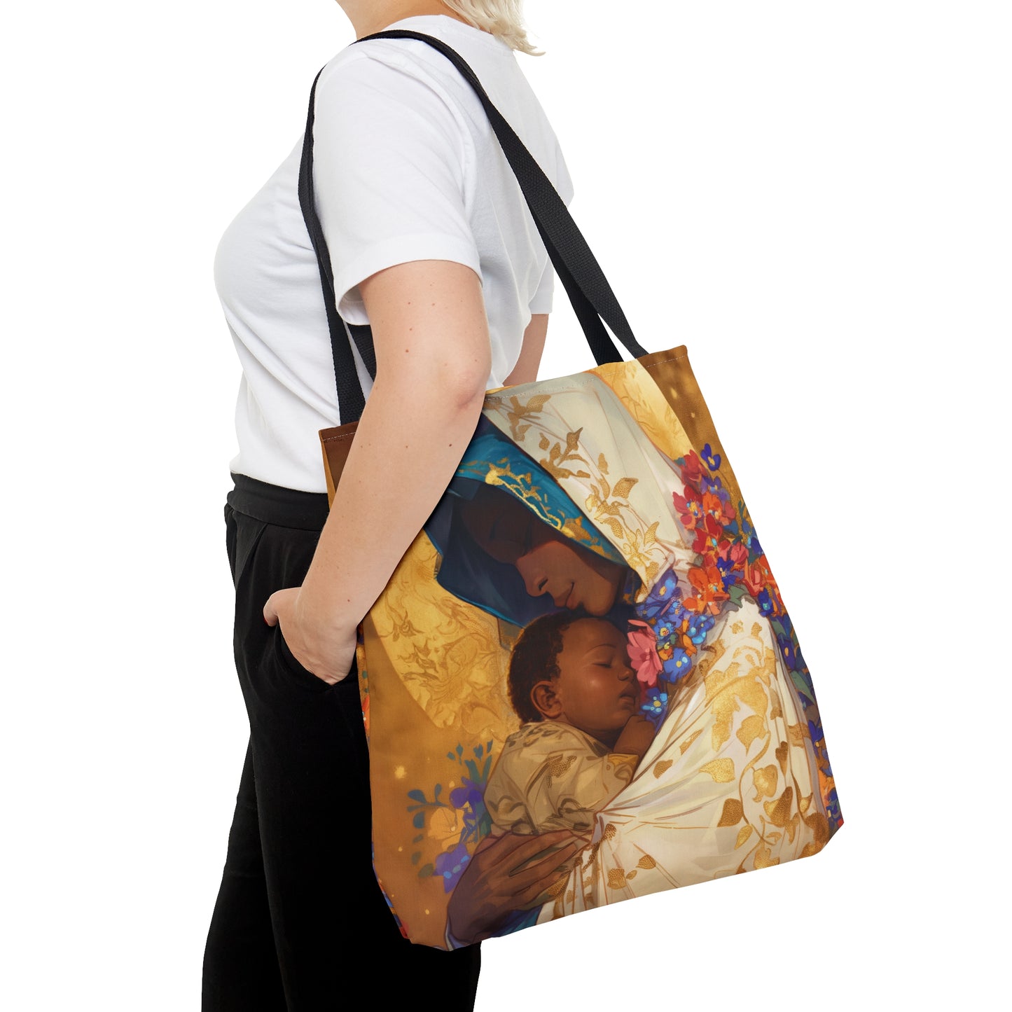 Divine Radiance- Our Lady of Kibeho's Blessing Tote Bag - Large Medium Small Faith Art Bag - Catholic Faith Purse - Religious Carry All