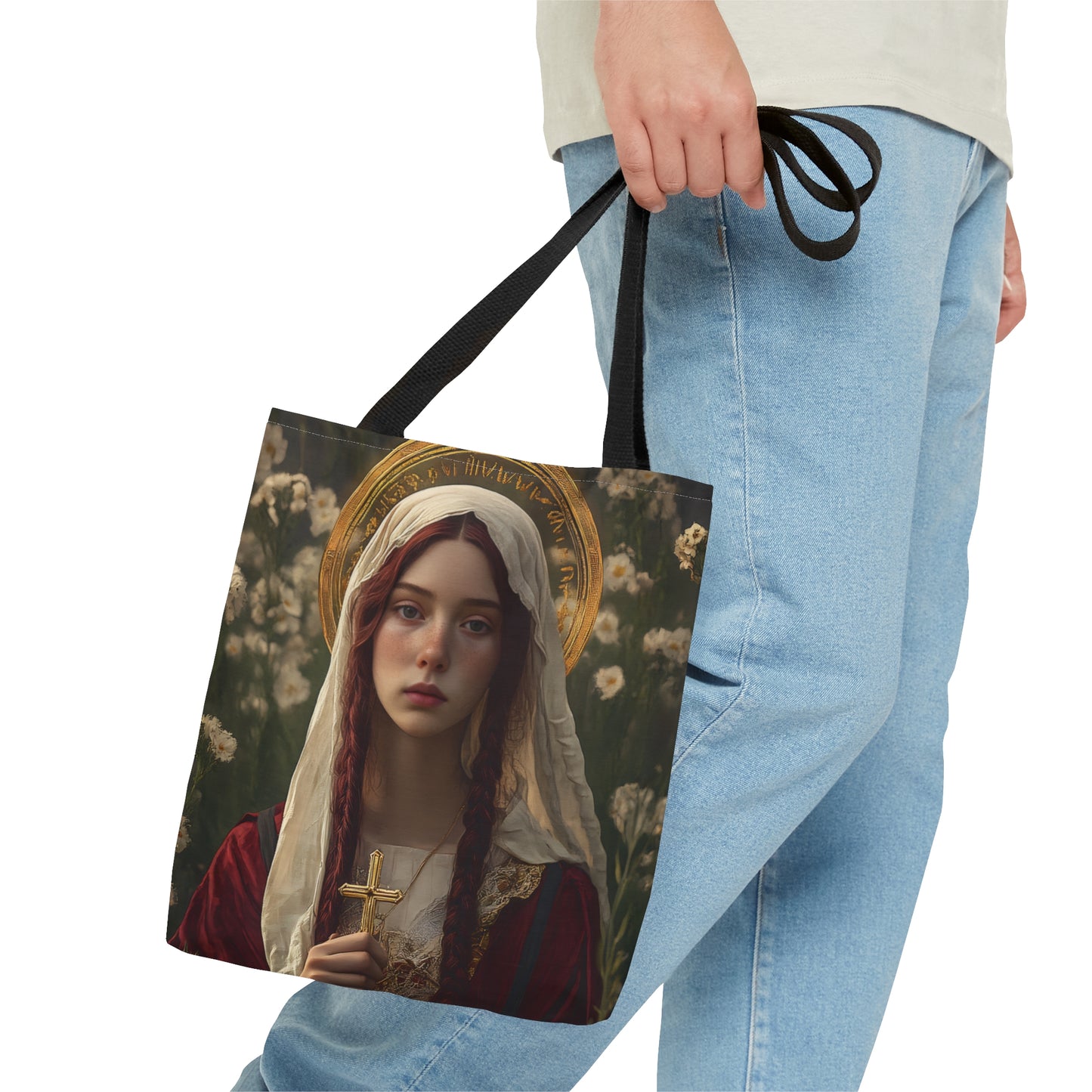 Saint Hilaria - Tote Bag - Large Medium Small Faith Art Bag - Catholic Faith Purse