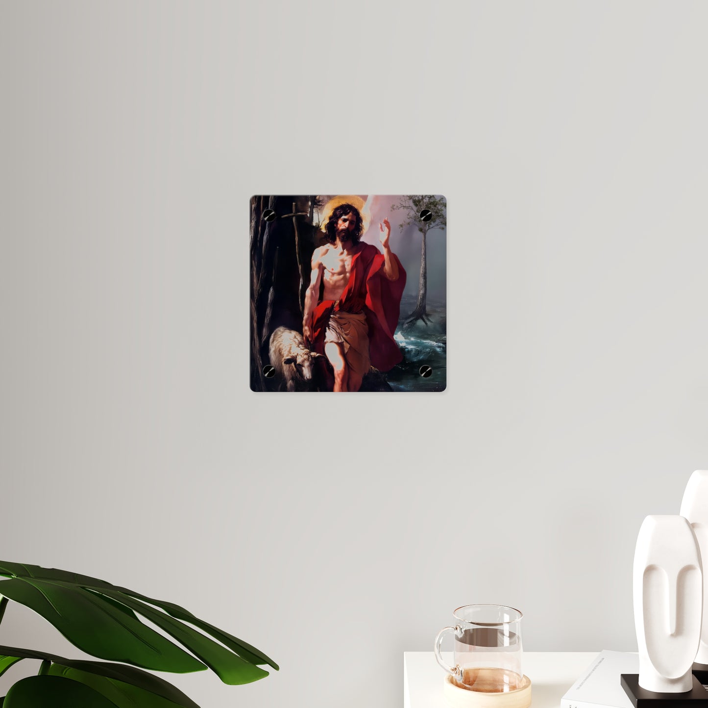 Saint John the Baptist  Wall Art Panel - Ready to Hang Acrylic Print - Catholic Saint Art - Patron Saint Print - No Frame needed