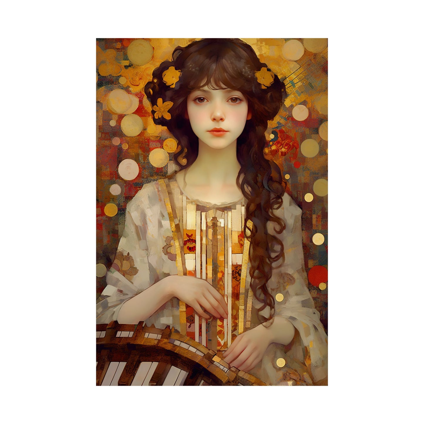 Saint Cecilia - Sanctified Souls Print - Multiple Sizes - Premium Matte Vertical Posters