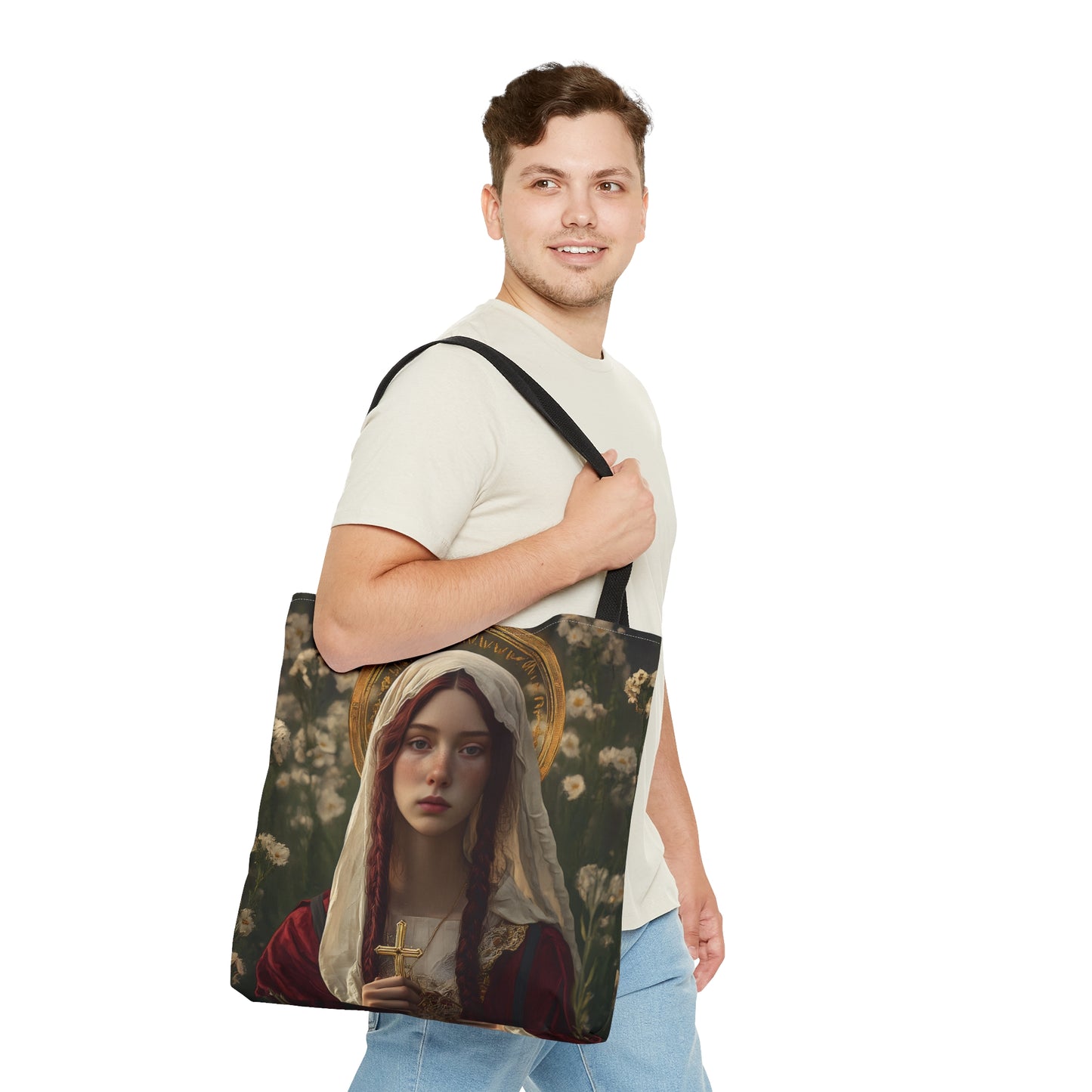 Saint Hilaria - Tote Bag - Large Medium Small Faith Art Bag - Catholic Faith Purse